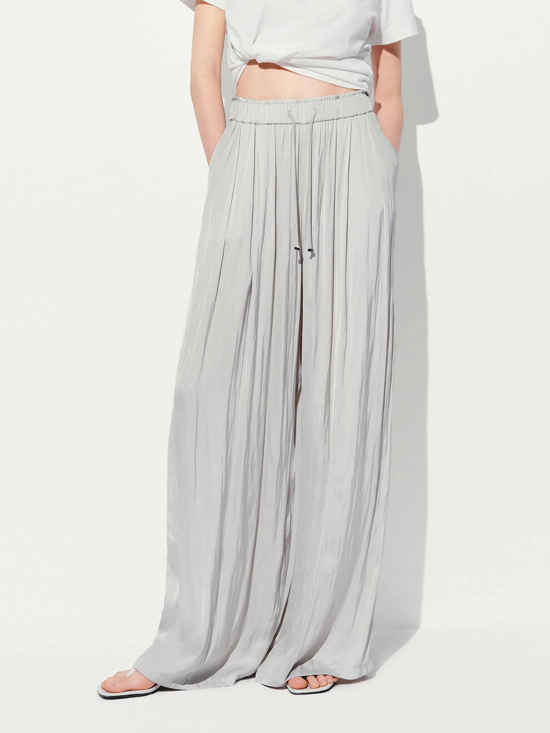 Pleated Drawstring Waist Trousers - Image 8