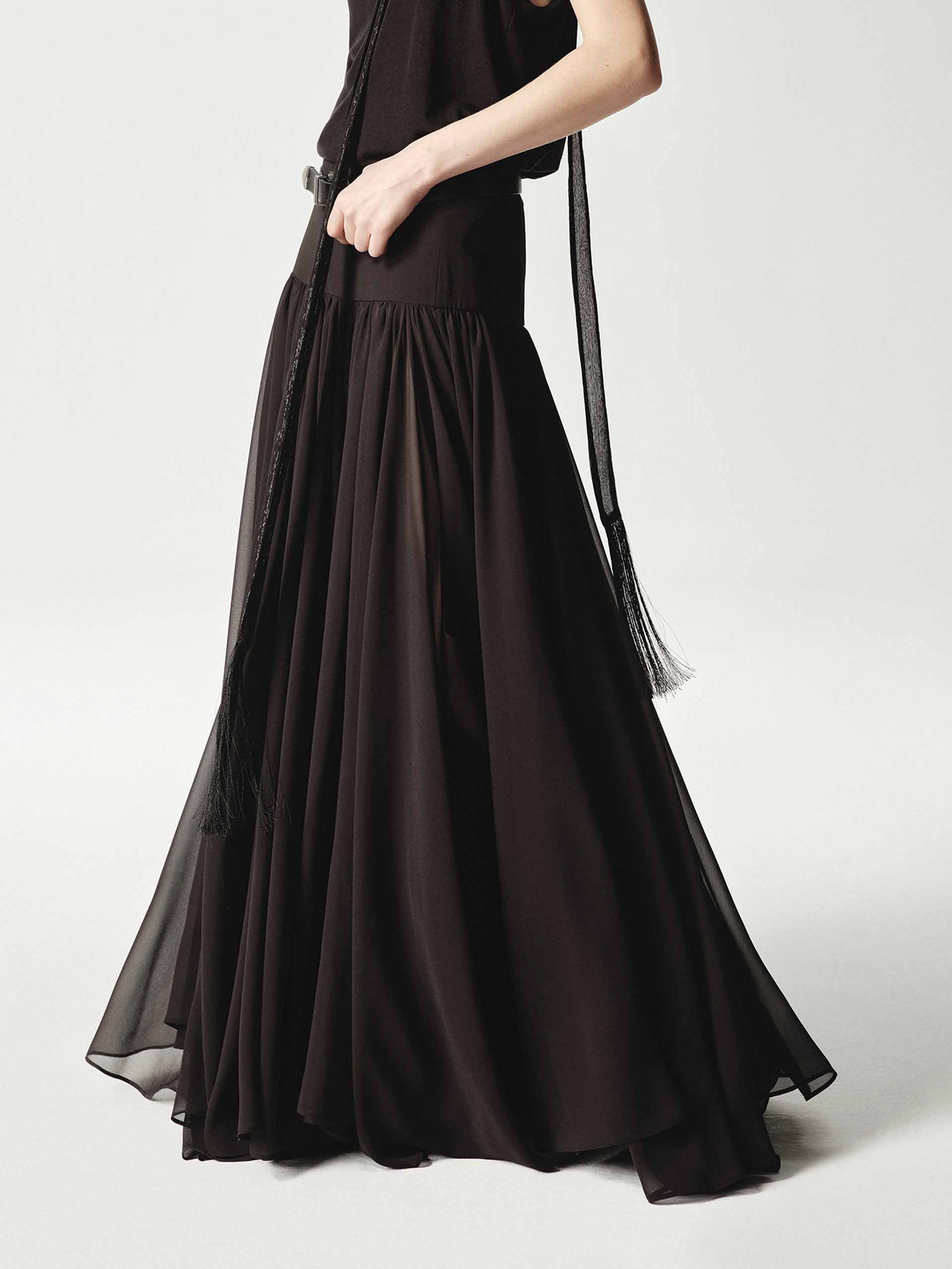 Pleated Flowy Maxi Skirt - Image 3