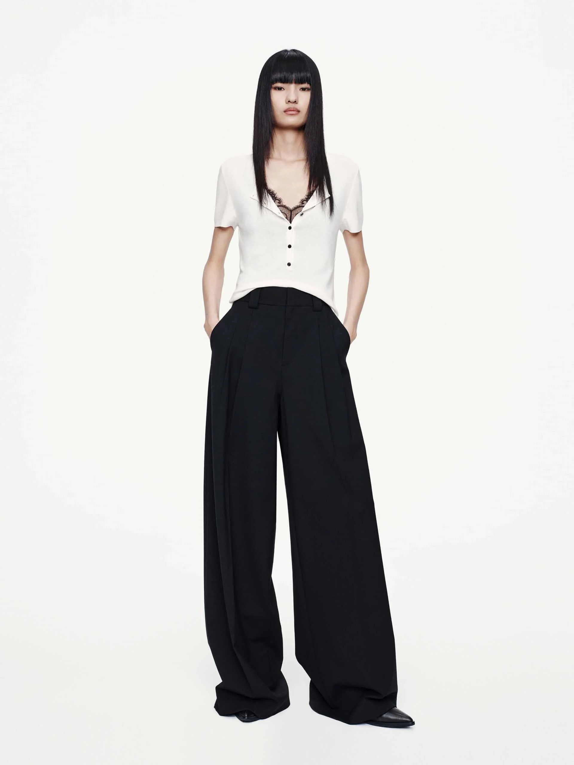 Pleated Relaxed Trousers - Image 2
