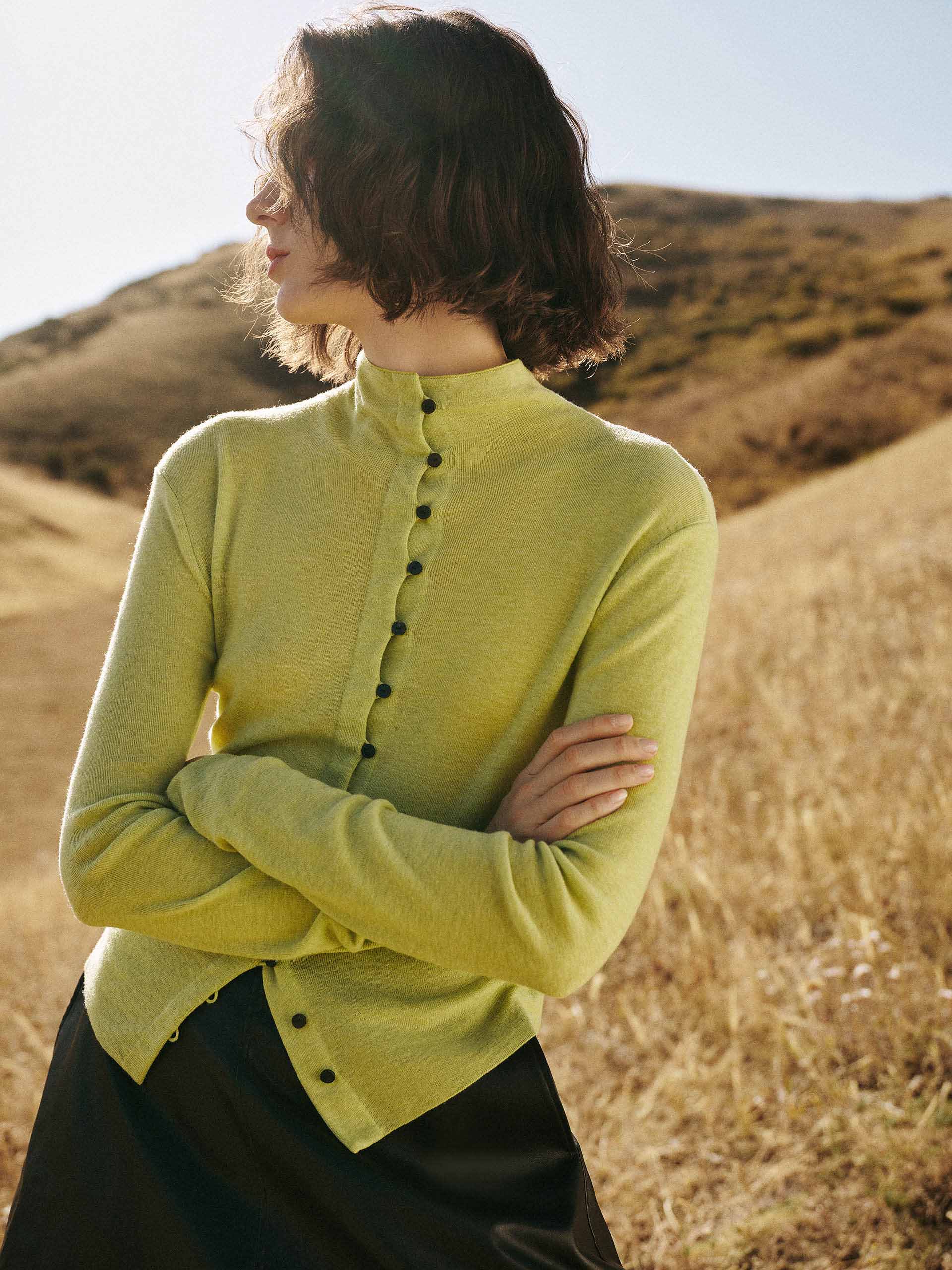 Pleated Waist Wool Sweater - Image 7