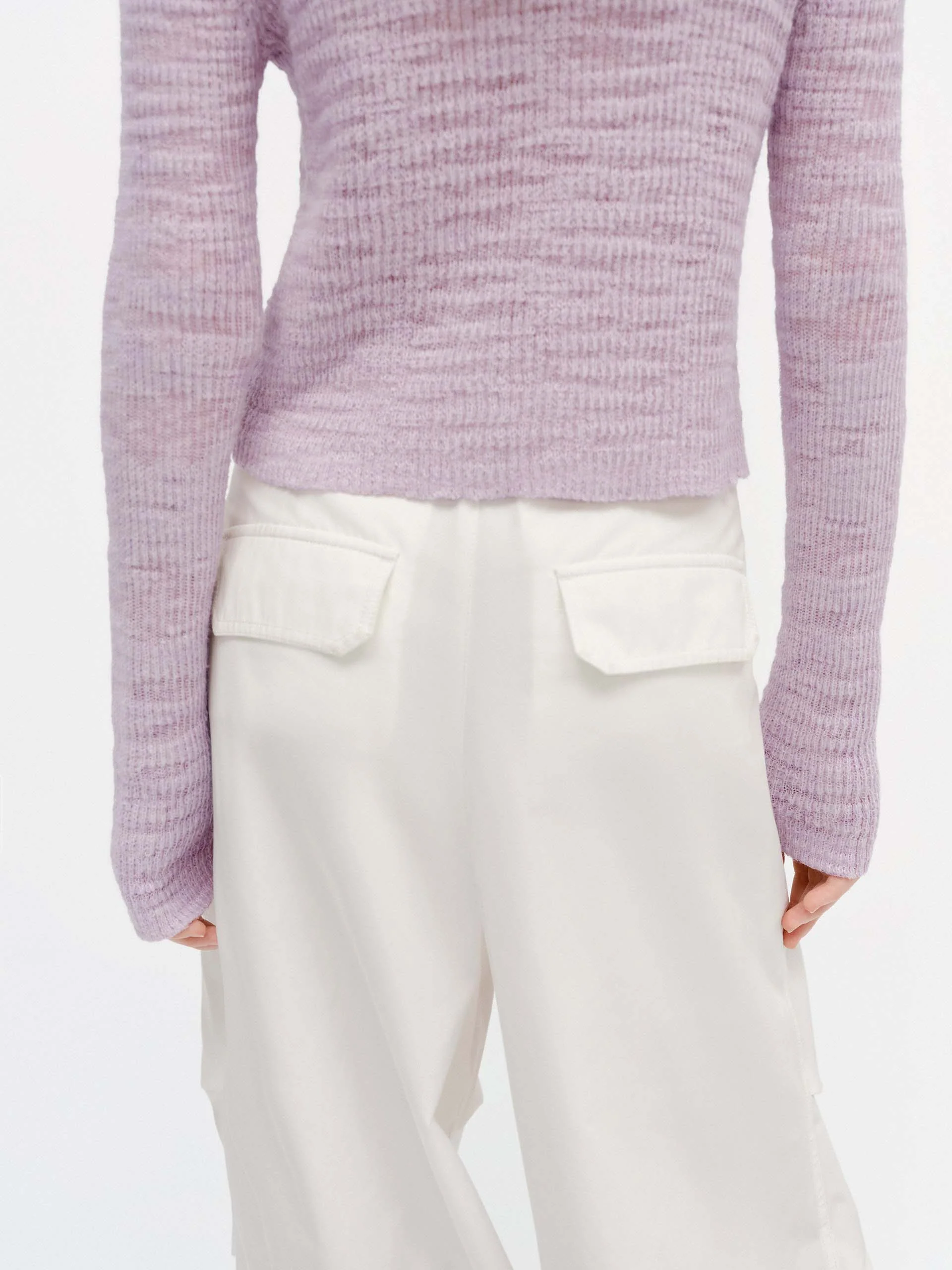 Pleated Wide Leg Cargo Pants - Image 8