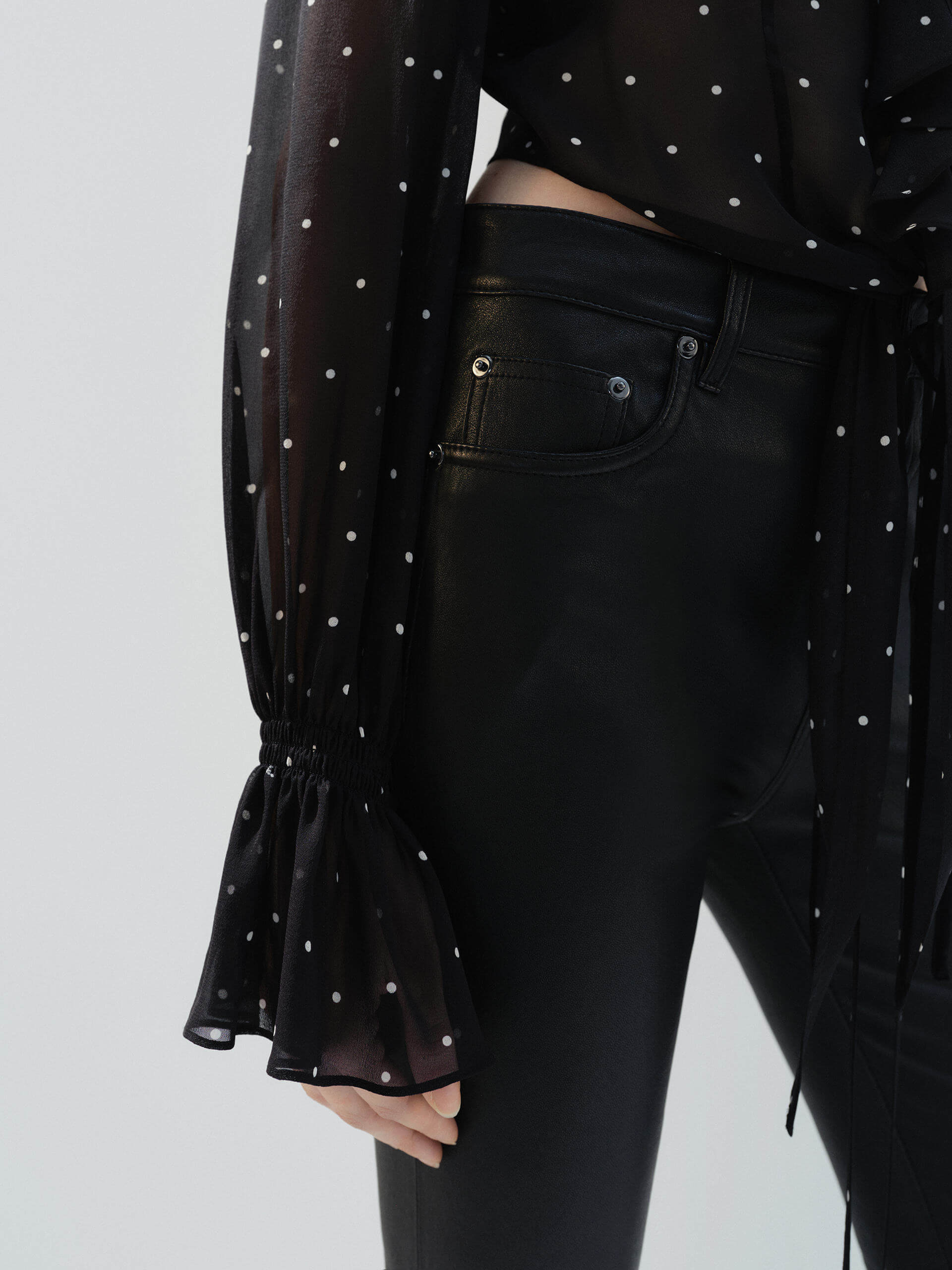 Polka-dot Ruffle Blouse - Image 3