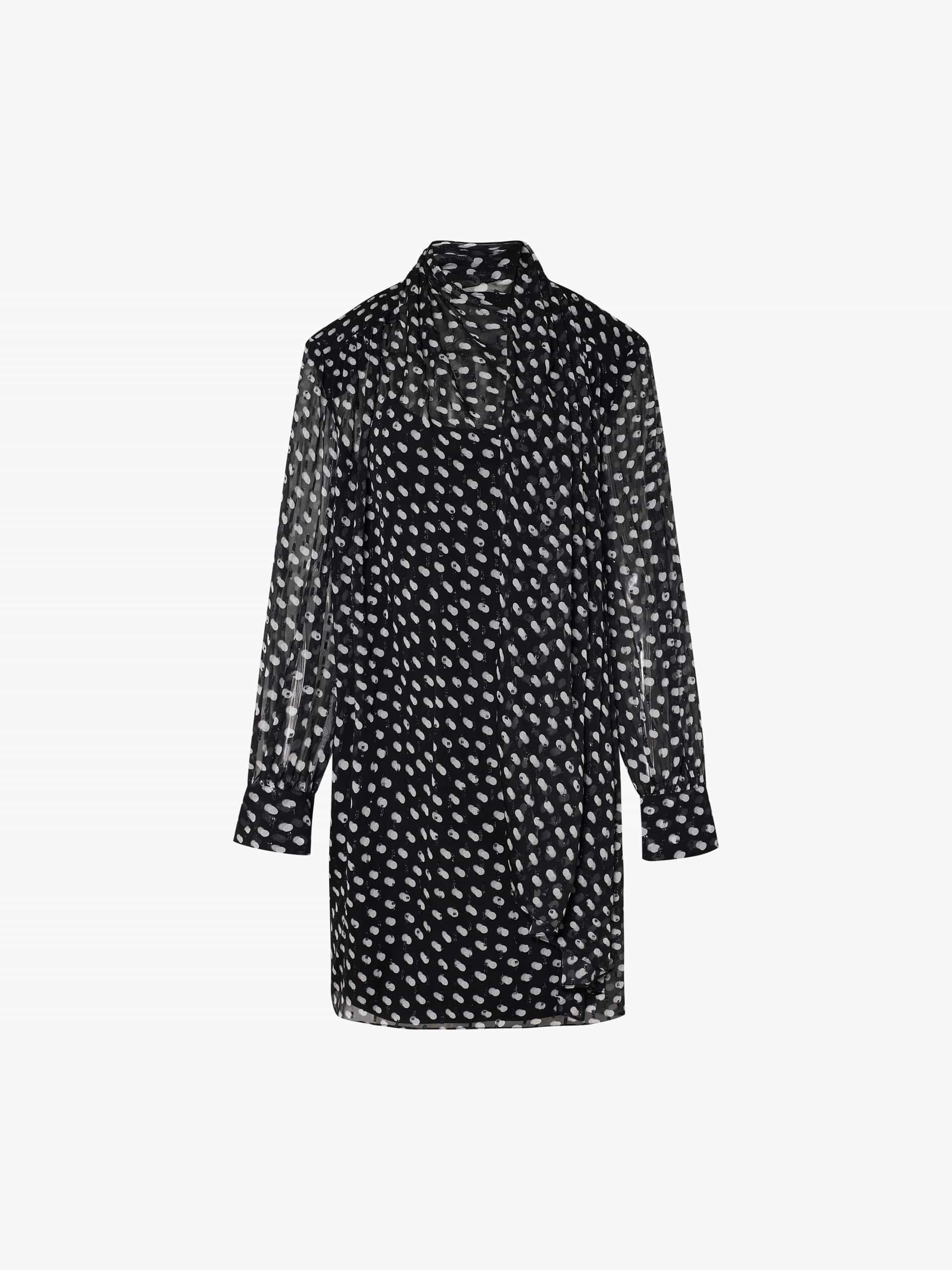 Polka Dot Silk Dress - Image 5