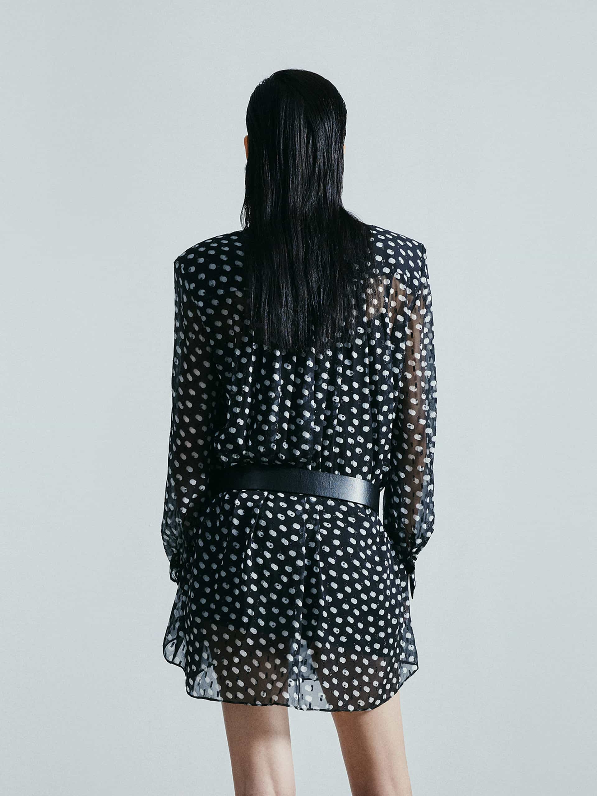 Polka Dot Silk Dress - Image 6