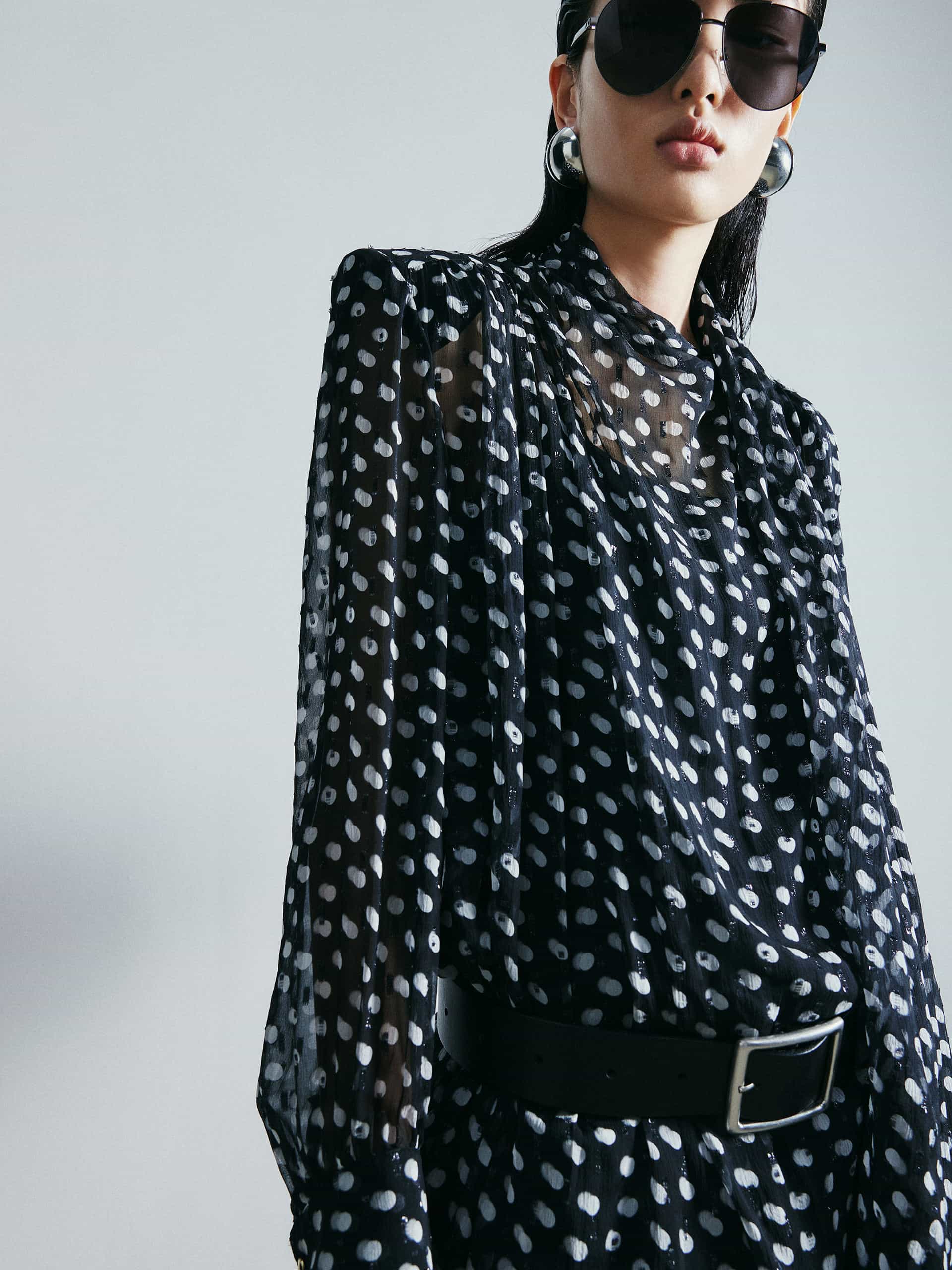 Polka Dot Silk Dress - Image 7