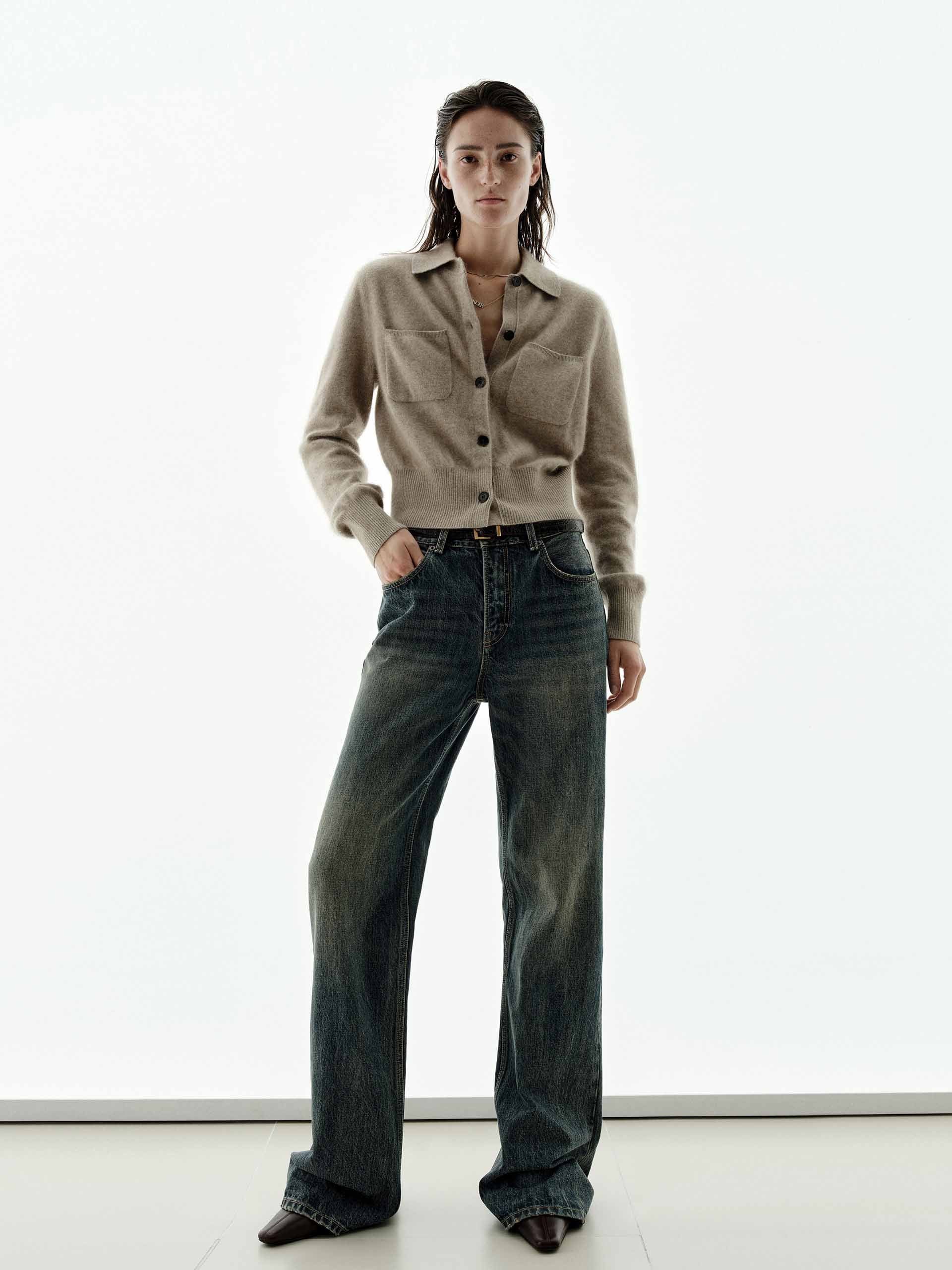 Polo Collar Button Cardigan - Image 2
