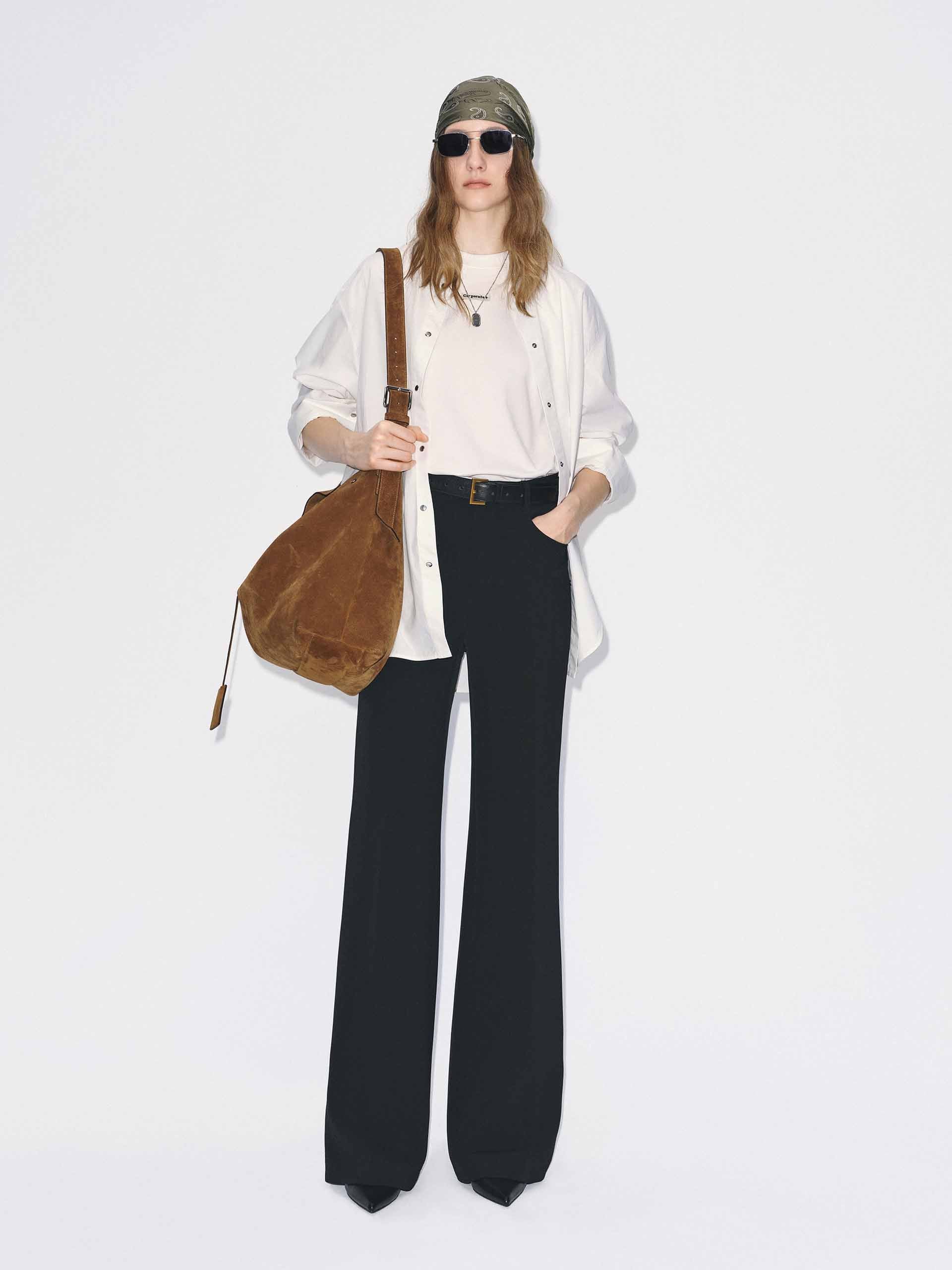 Pressed Creases Flared Trousers - Image 2