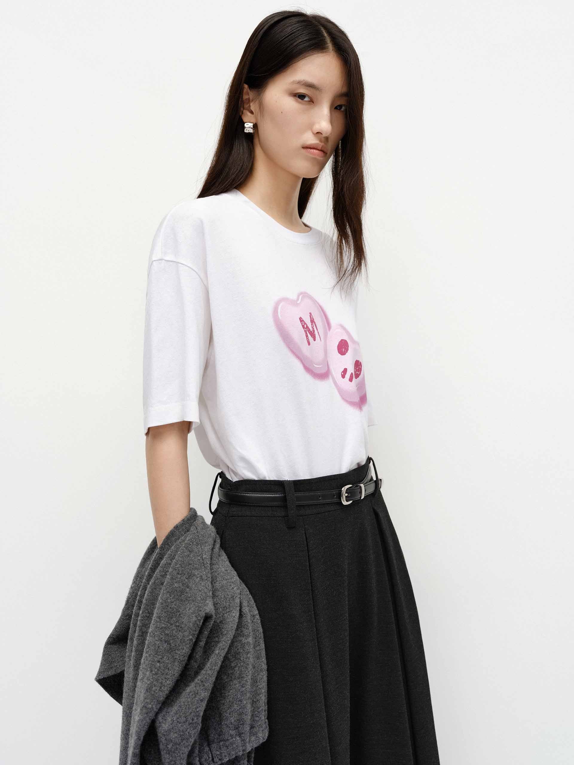 Printed Detail Cotton T-shirts - Image 8