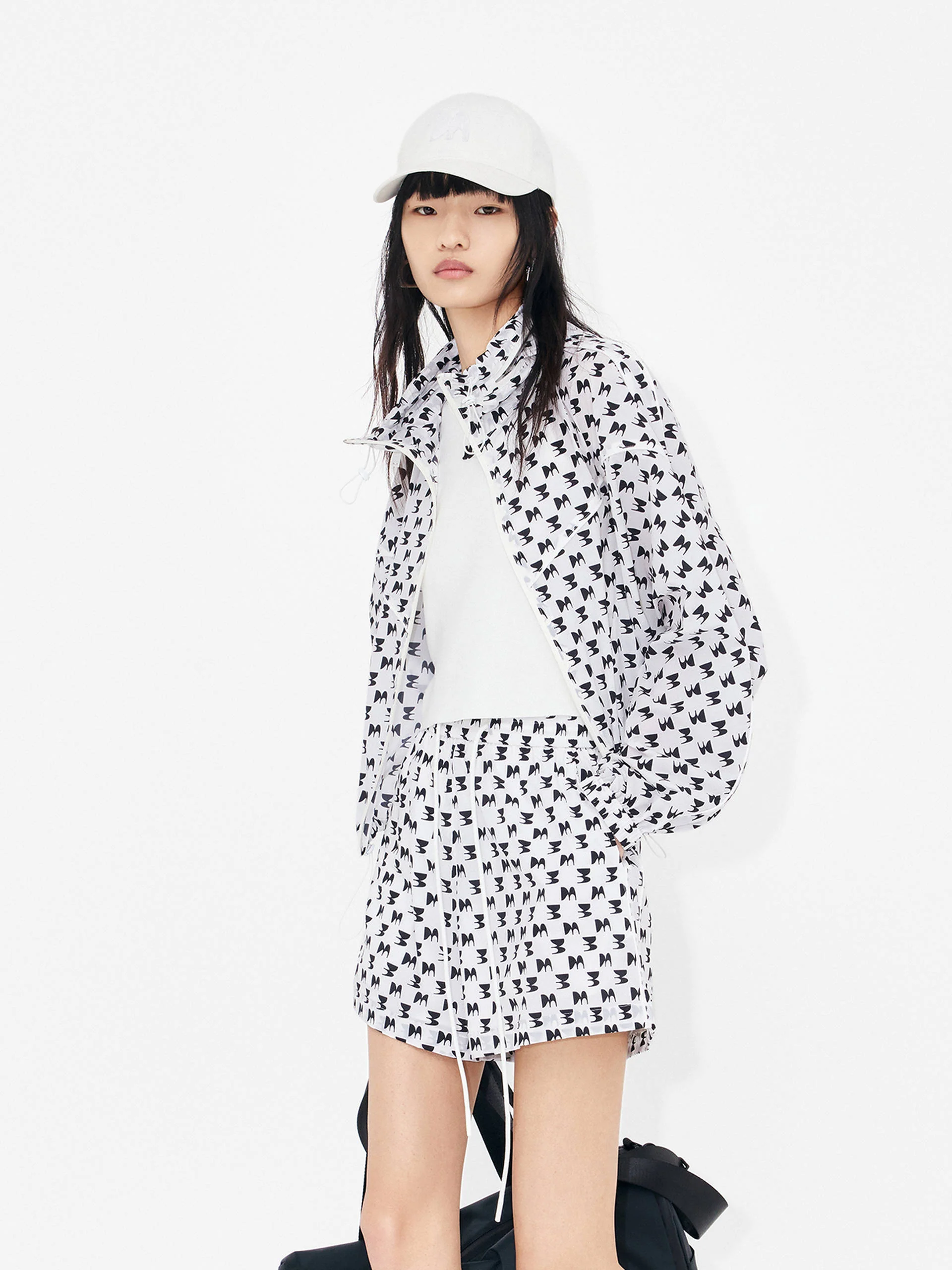 Printed Sheer Hoodie Jacket - Image 5