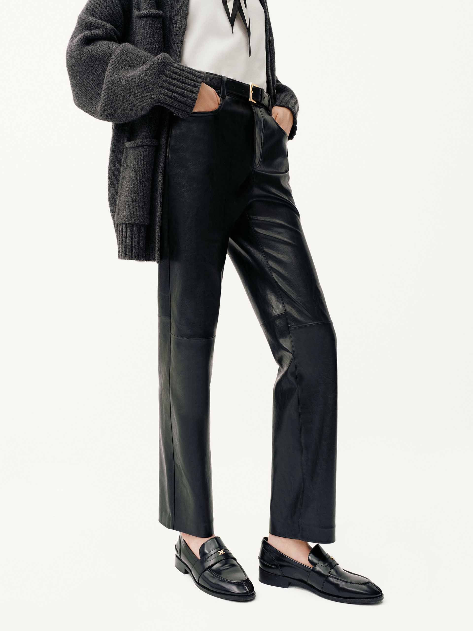 PU Leather Ankle Trousers - Image 3