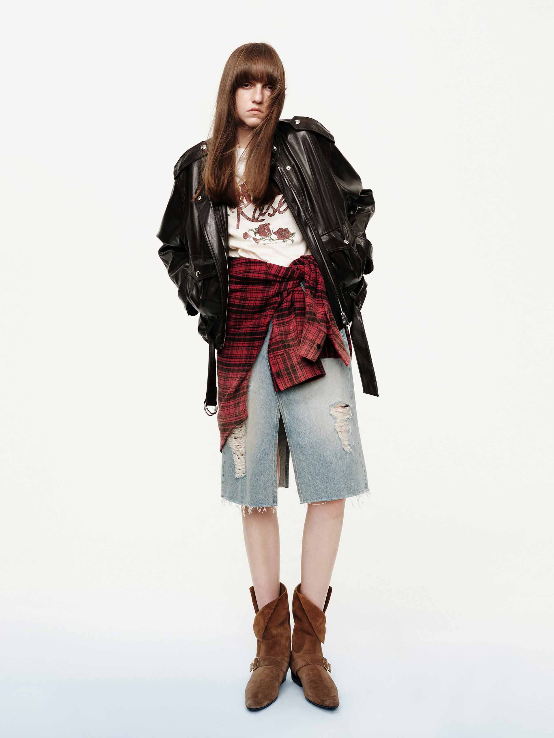PU Leather Bomber Jacket - Image 2