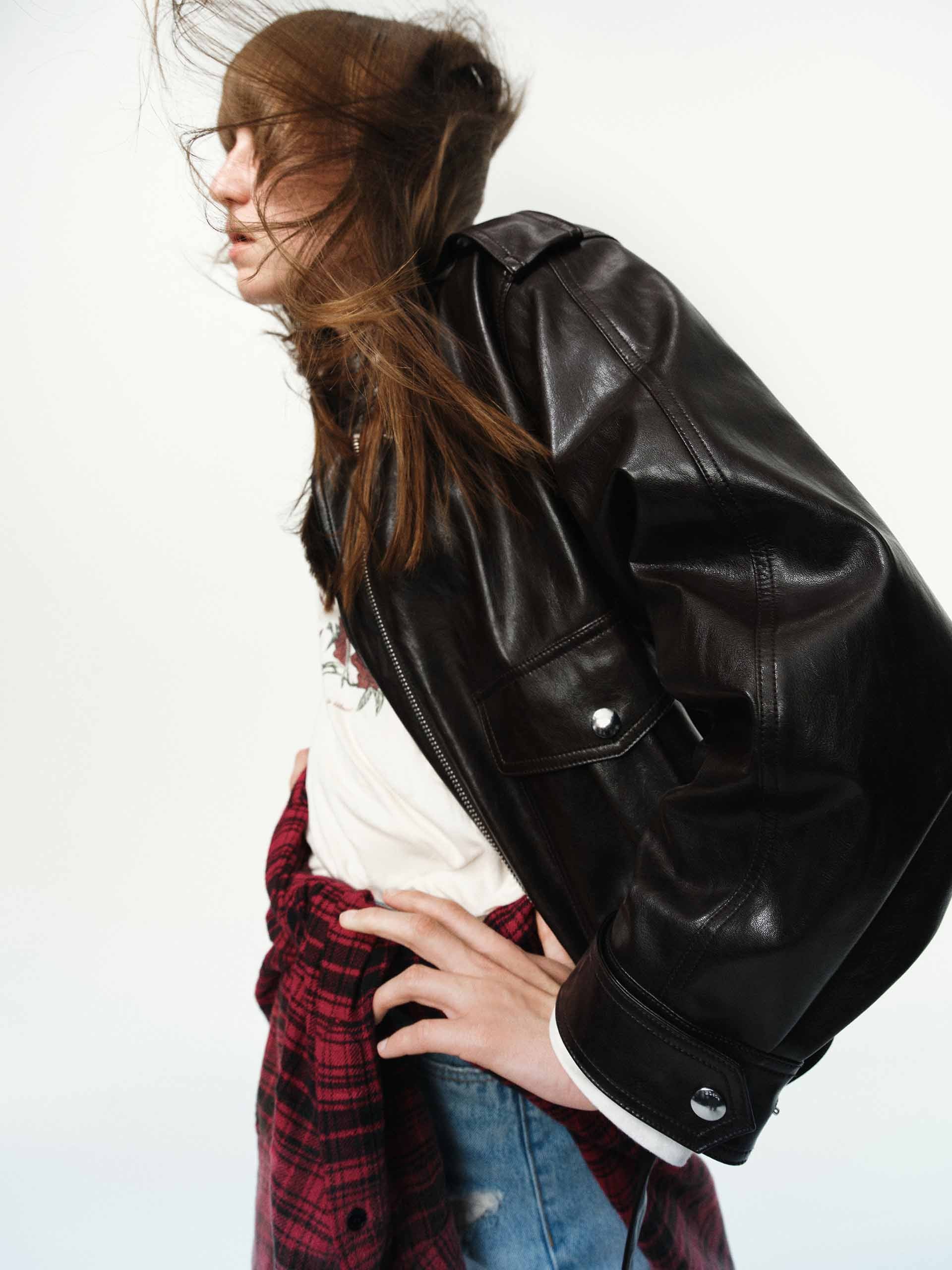 PU Leather Bomber Jacket - Image 6