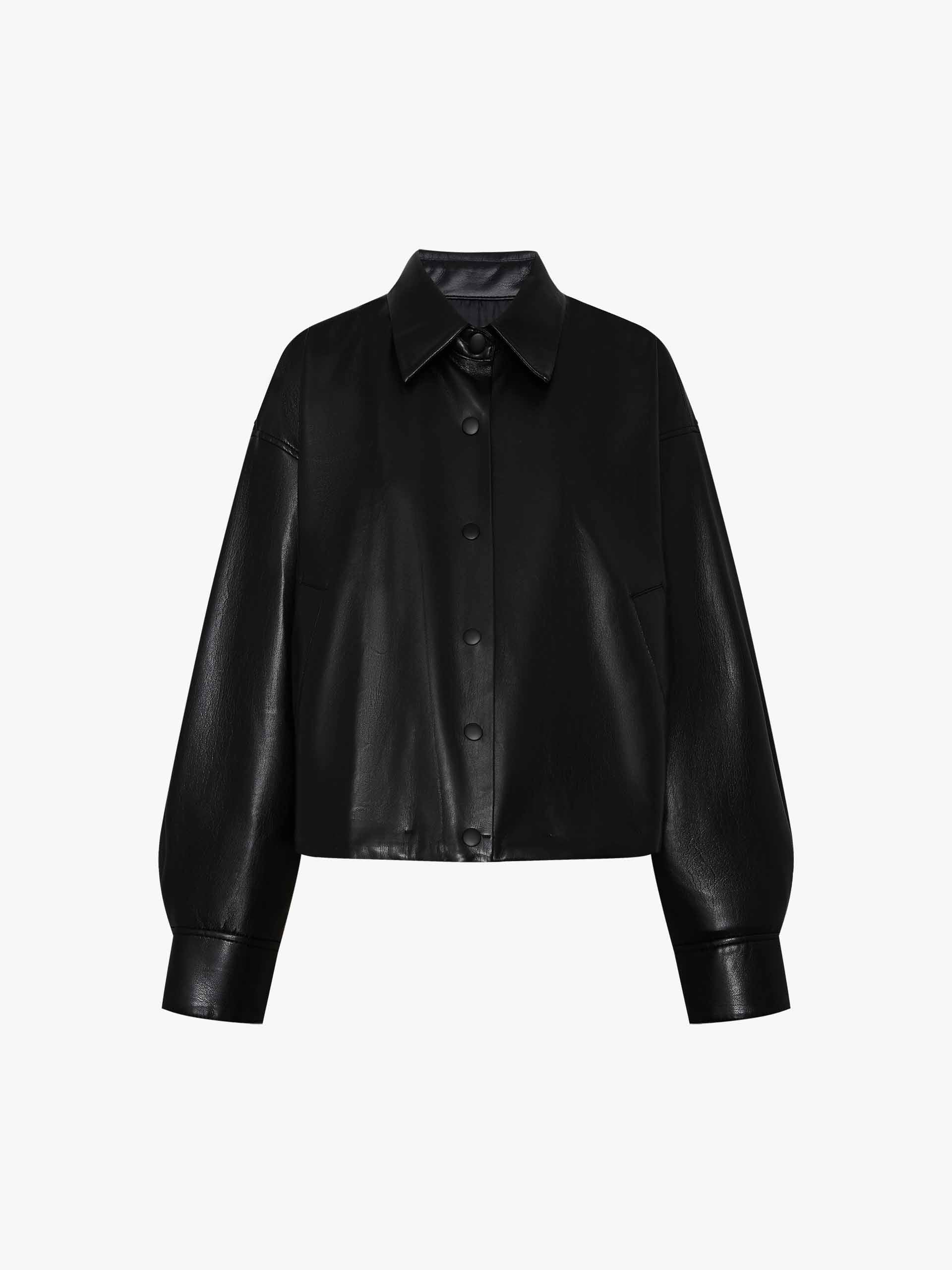 PU Leather Cropped Jacket - Image 13