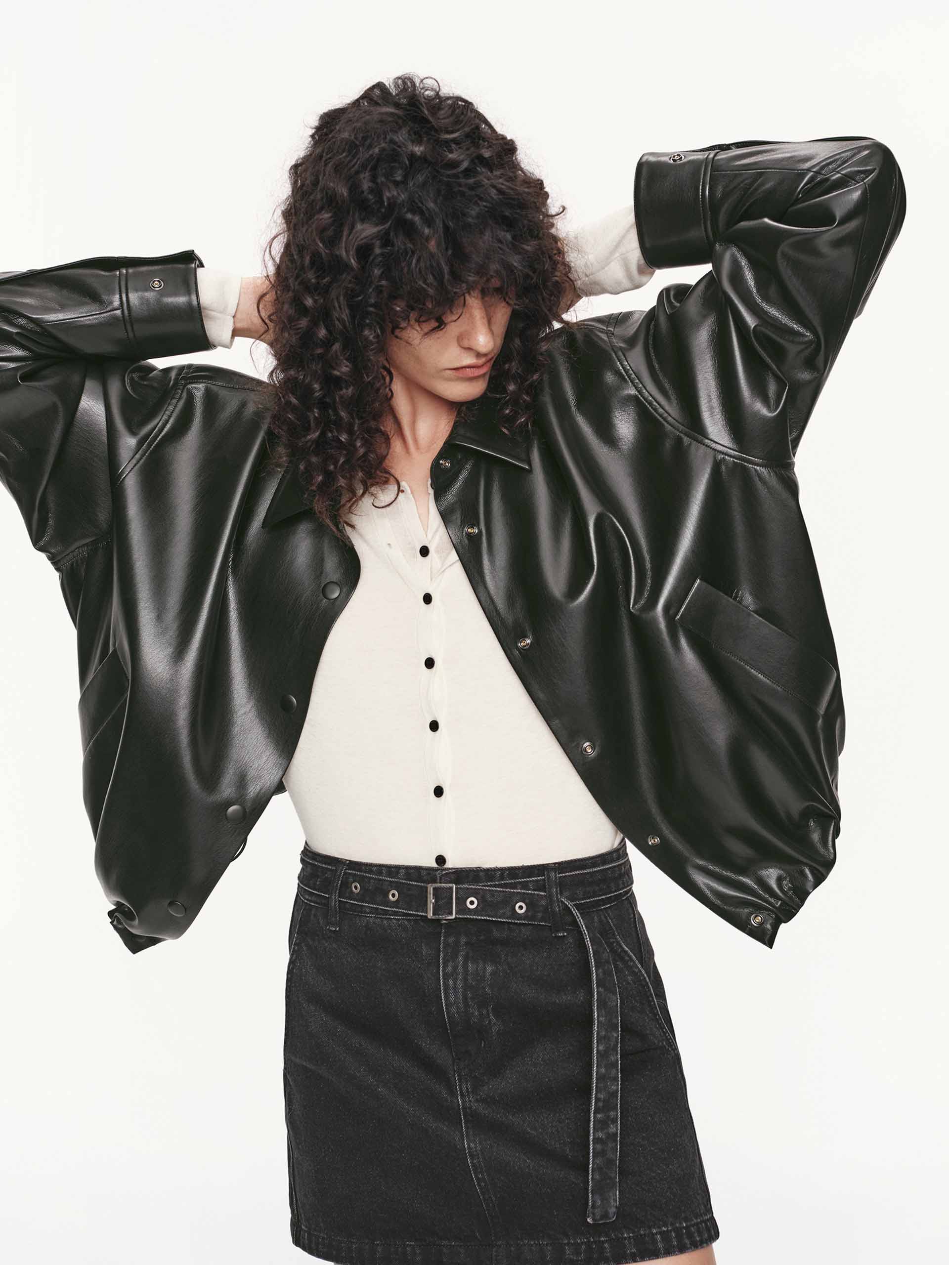PU Leather Cropped Jacket - Image 15