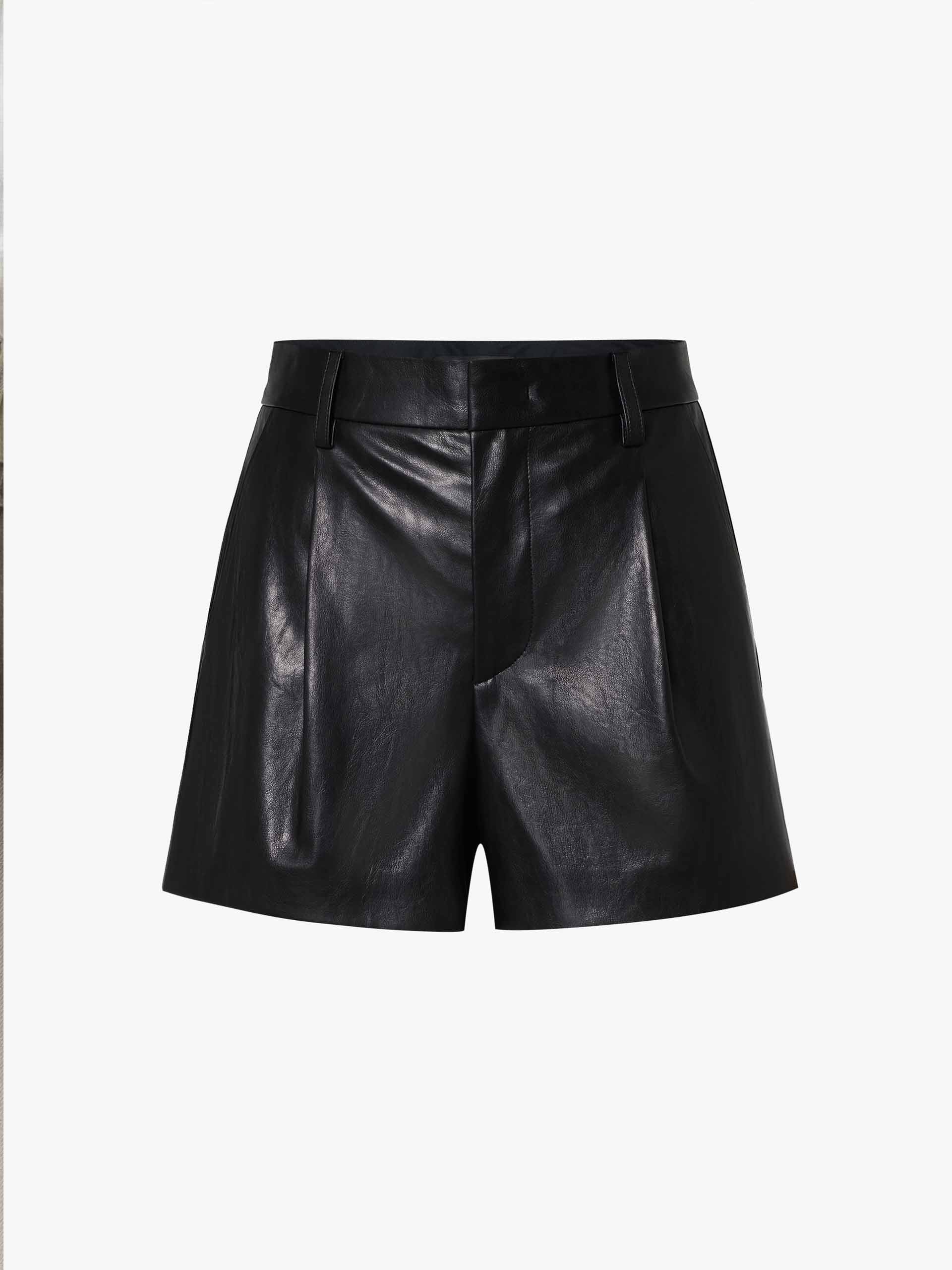 PU Leather Pleated Shorts - Image 5