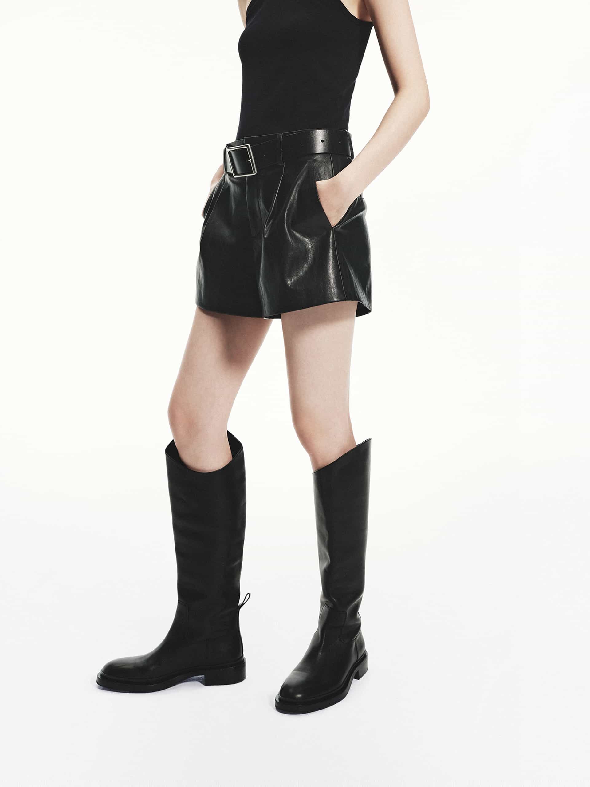 PU Leather Pleated Shorts - Image 6