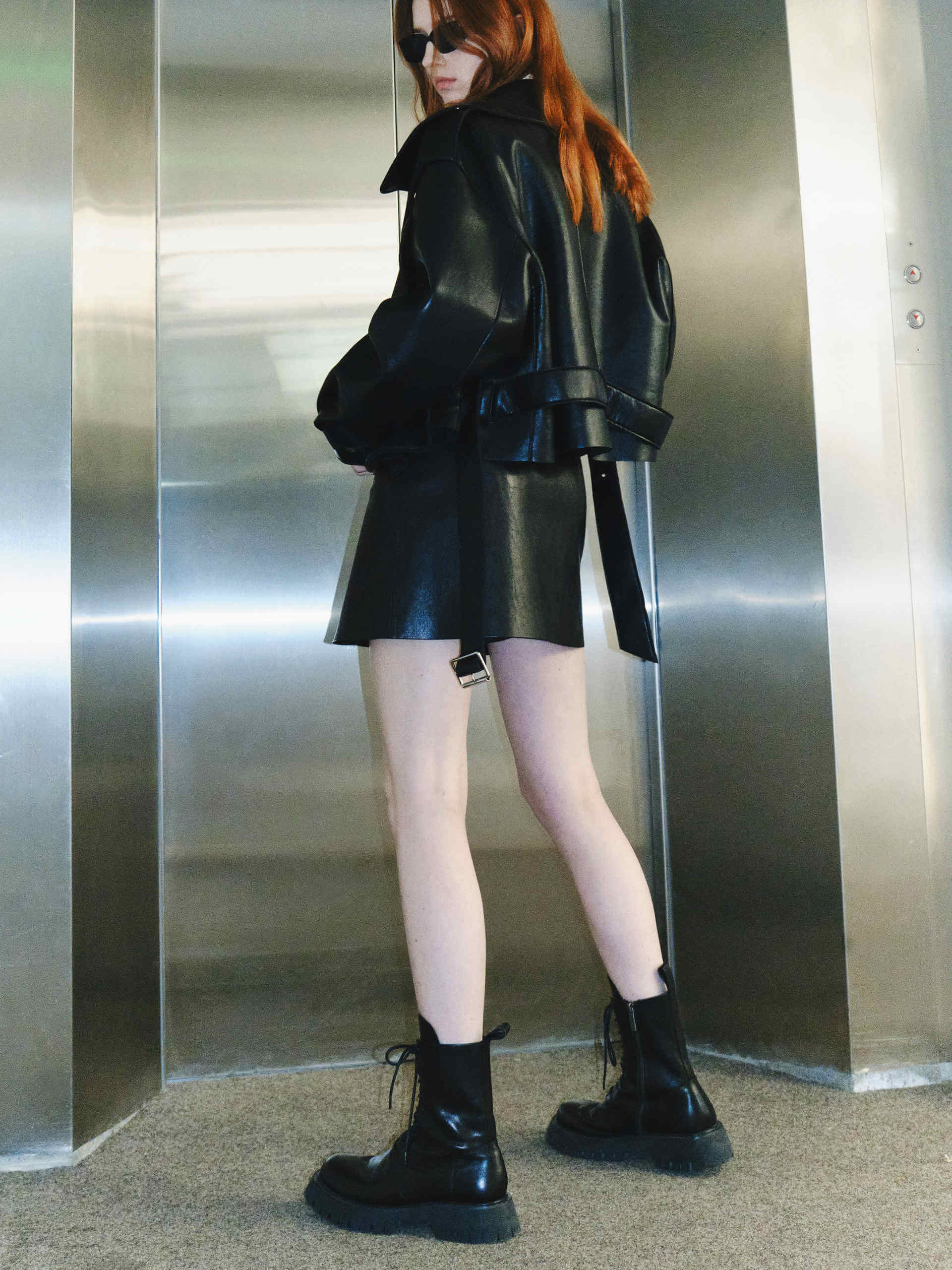 PU Leather Pleated Skirt - Image 5