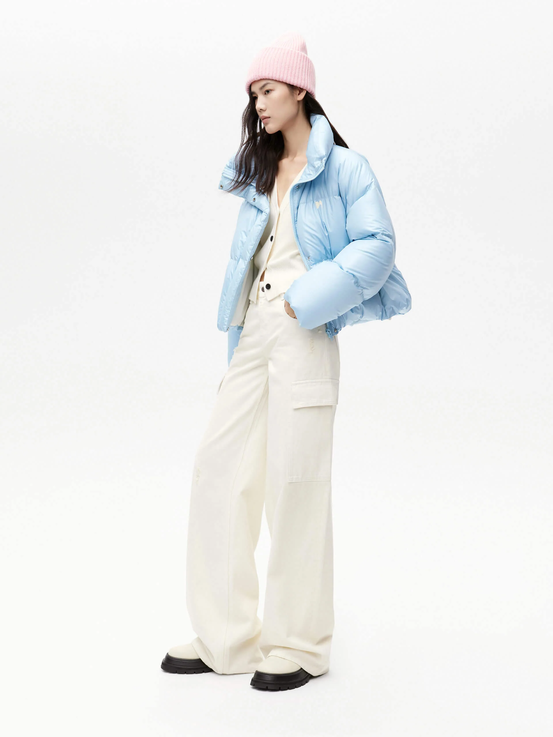 Puff Padded Cropped Jacket - Image 23