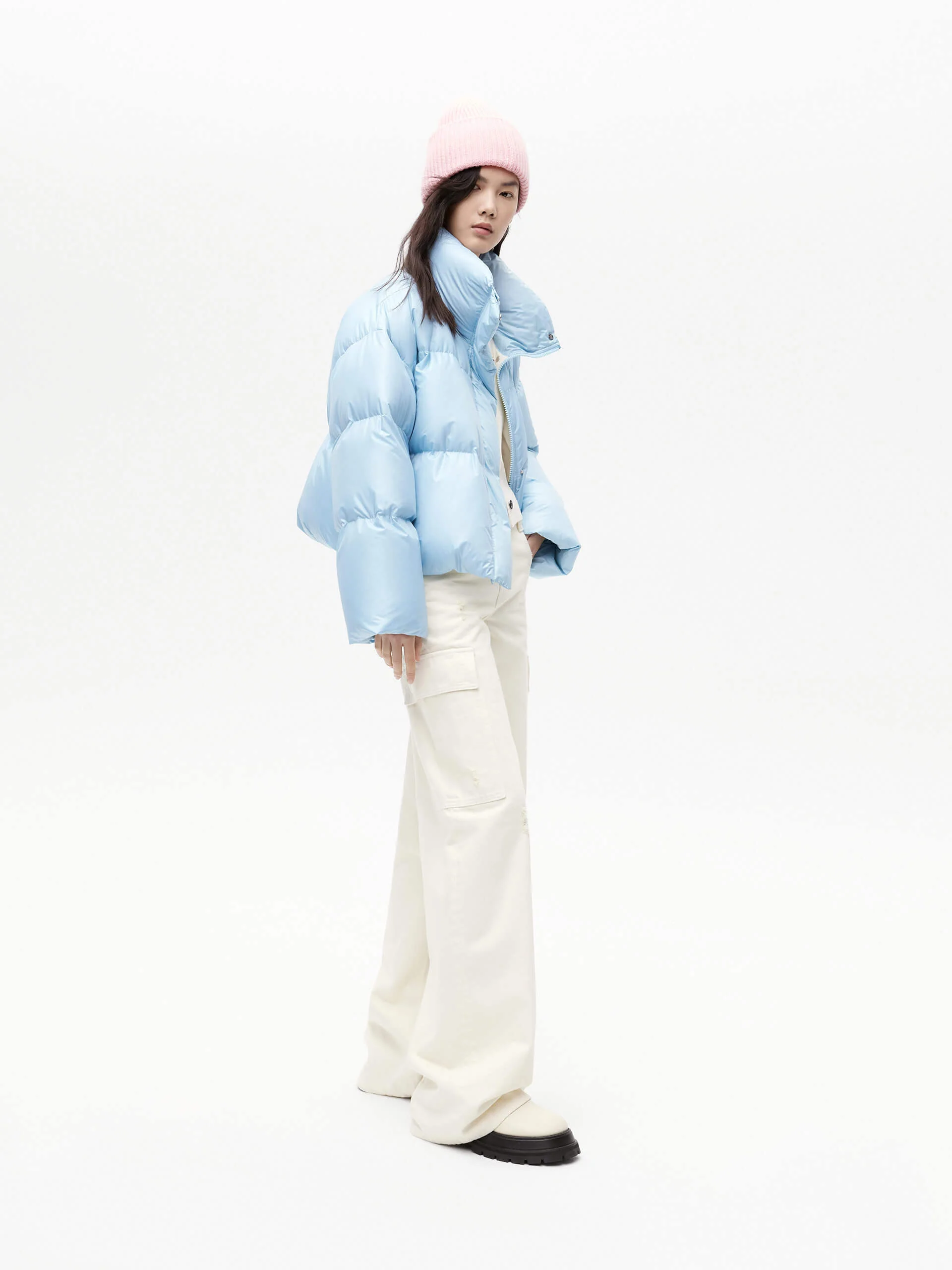 Puff Padded Cropped Jacket - Image 26