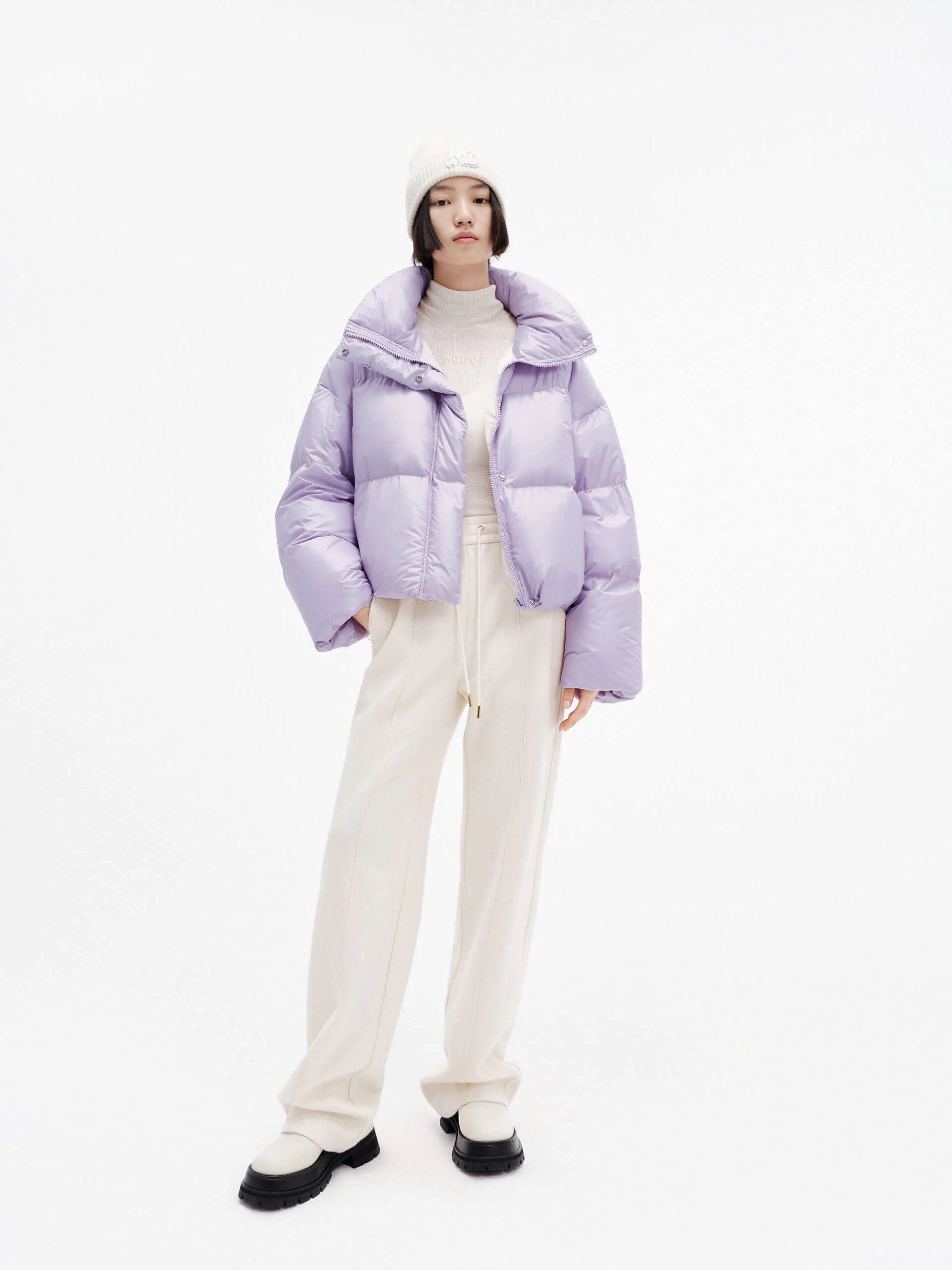 Puff Padded Cropped Jacket - Image 3
