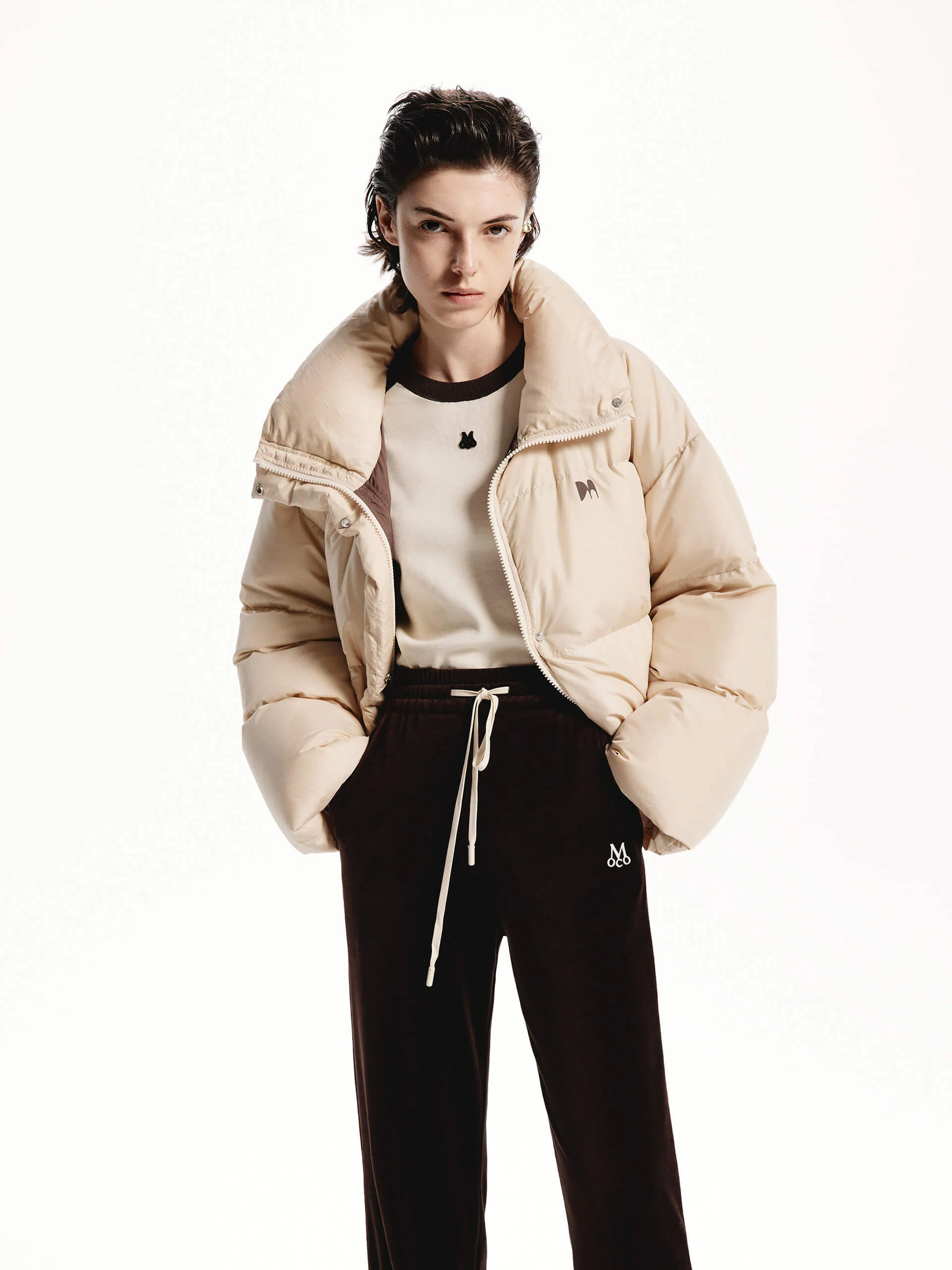 Puff Padded Cropped Jacket - Image 38