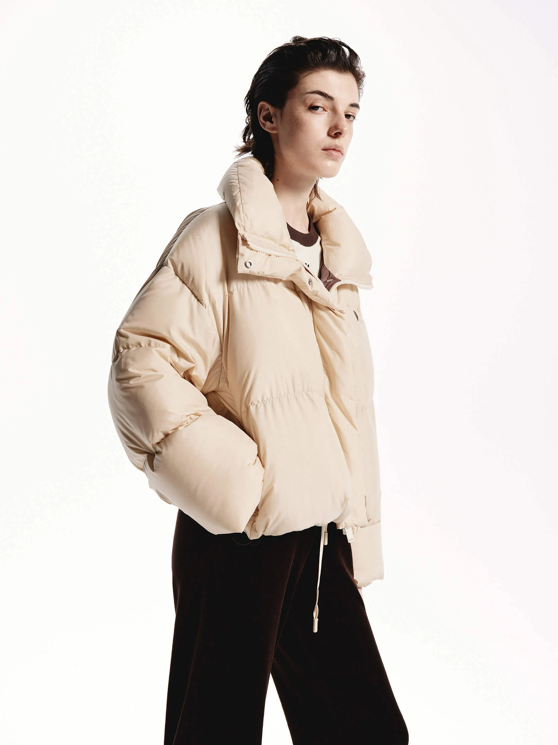 Puff Padded Cropped Jacket - Image 42
