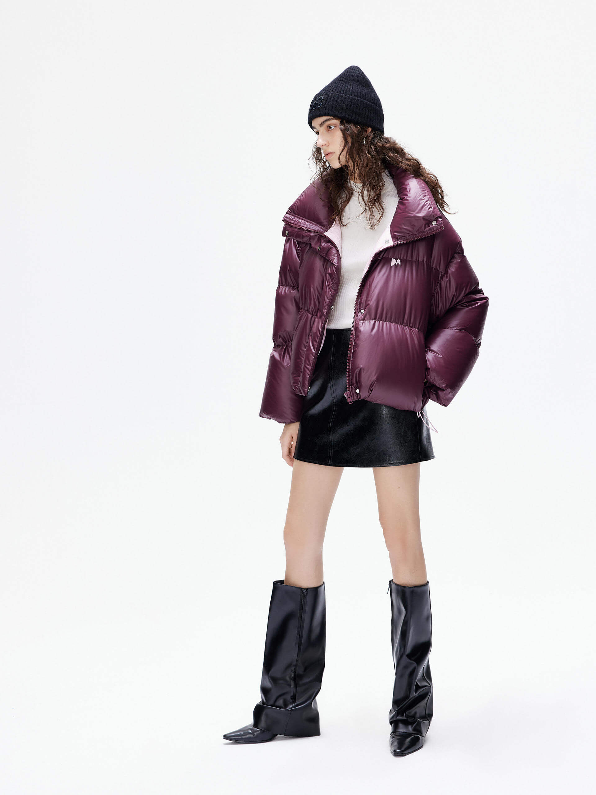Puff Padded Cropped Jacket - Image 9