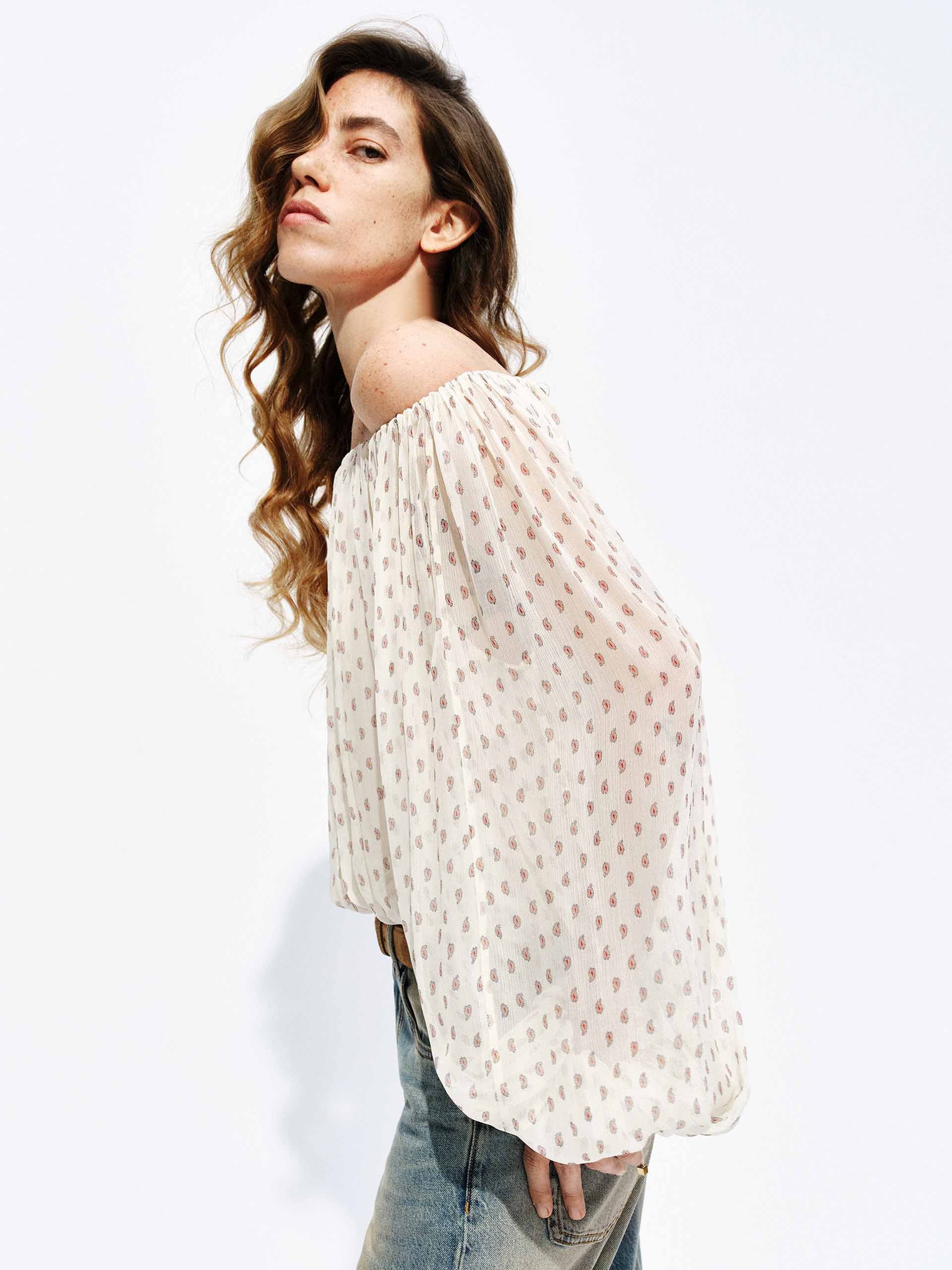 Puff Sleeves Cropped Top - Image 6