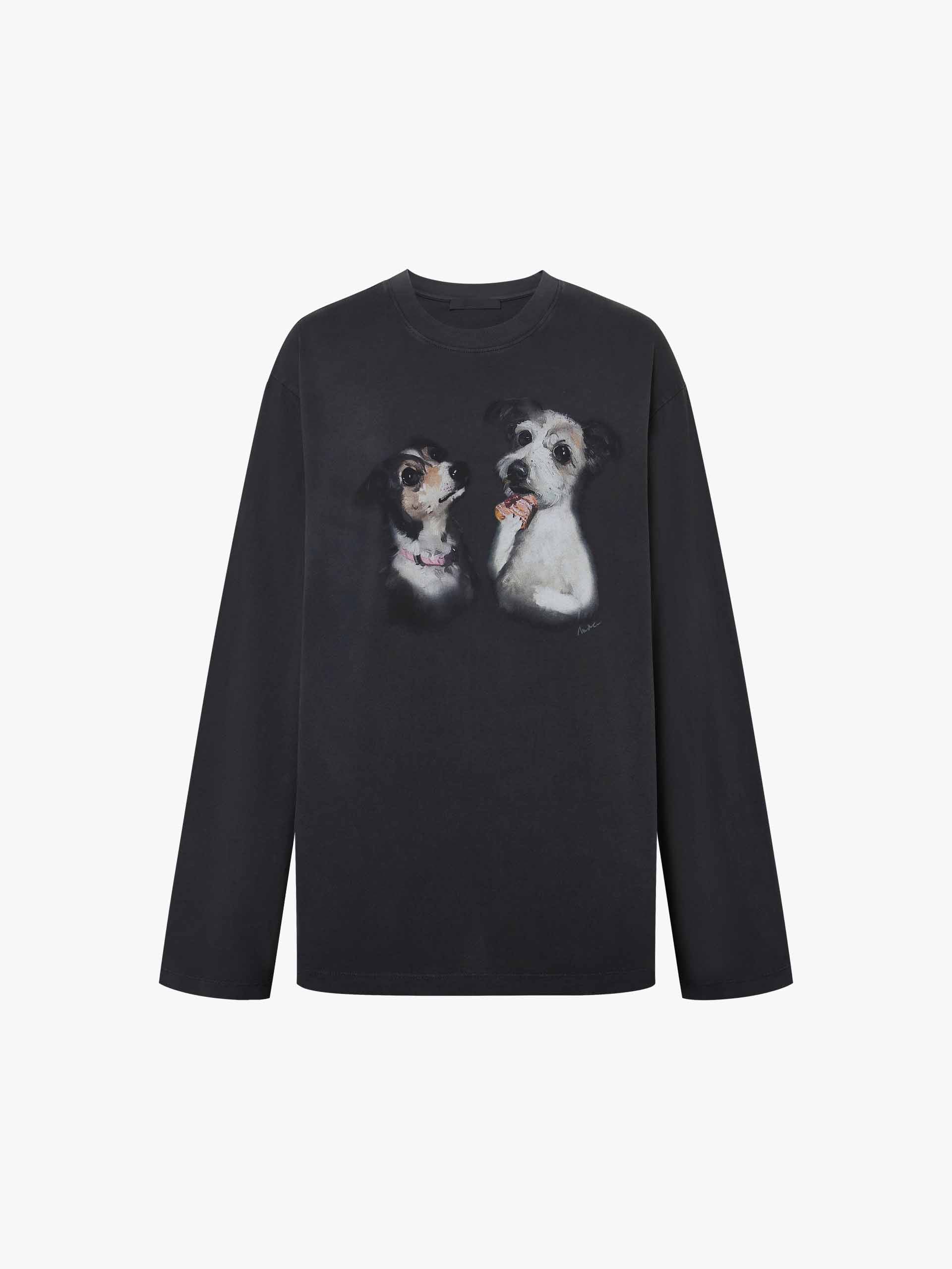 Puppy Print Loose T-shirt - Image 21