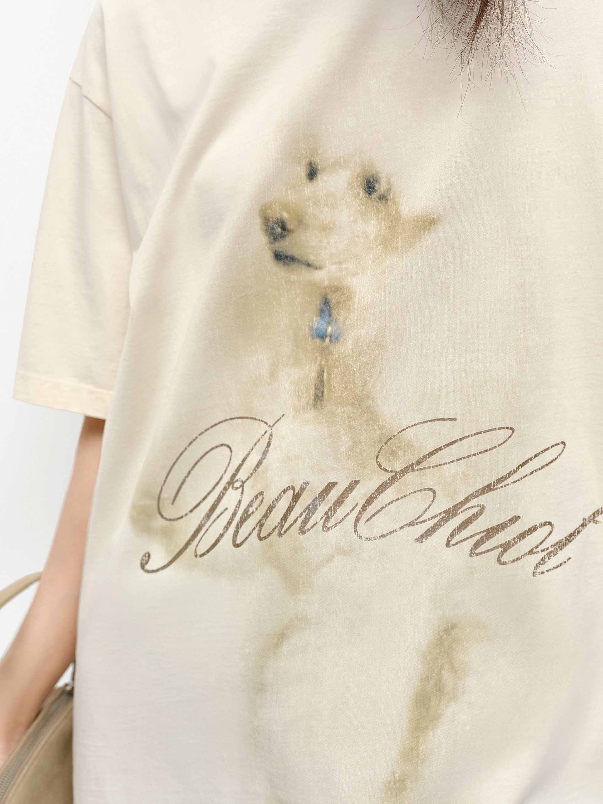 Puppy Print Oversized T-shirt - Image 14