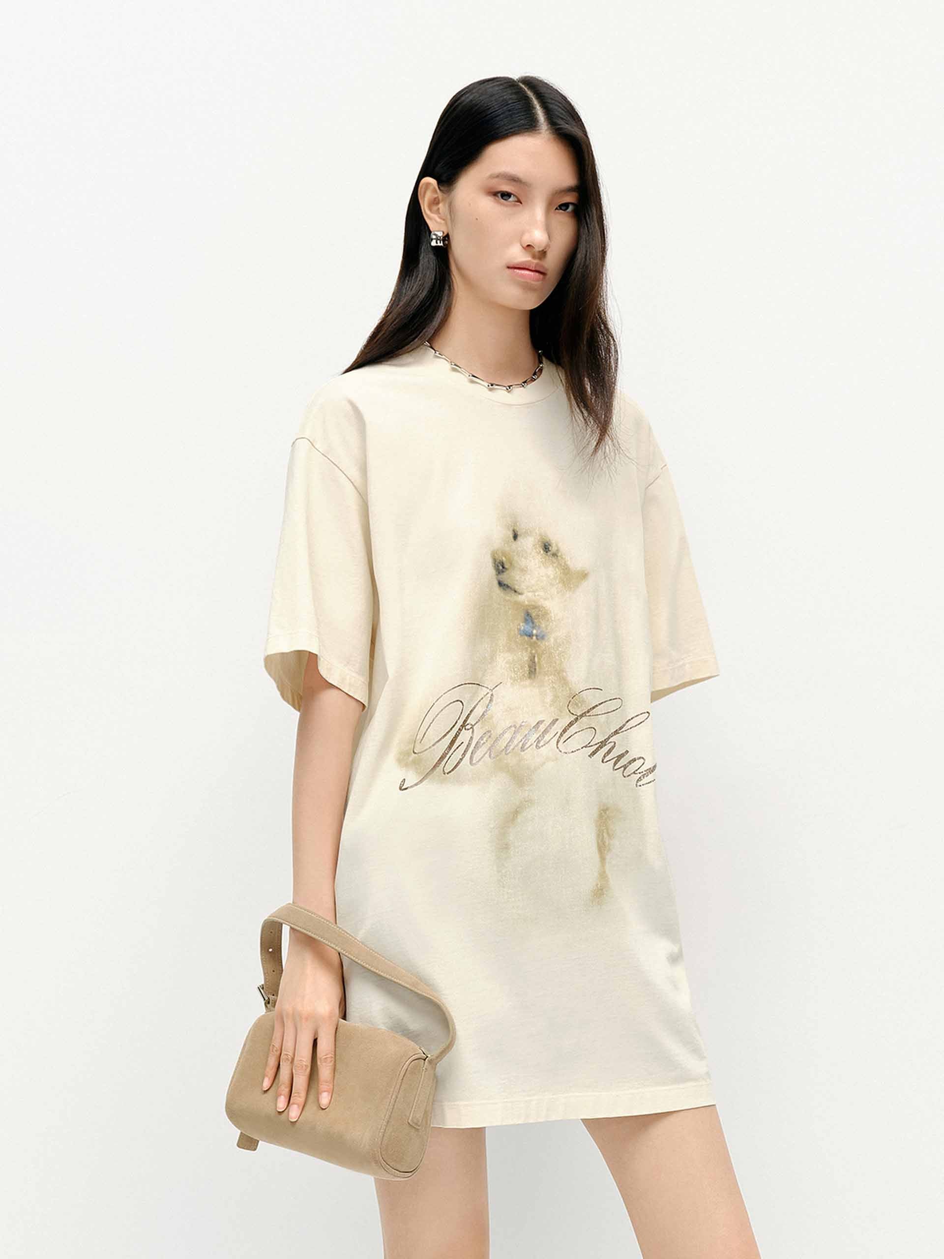 Puppy Print Oversized T-shirt - Image 15