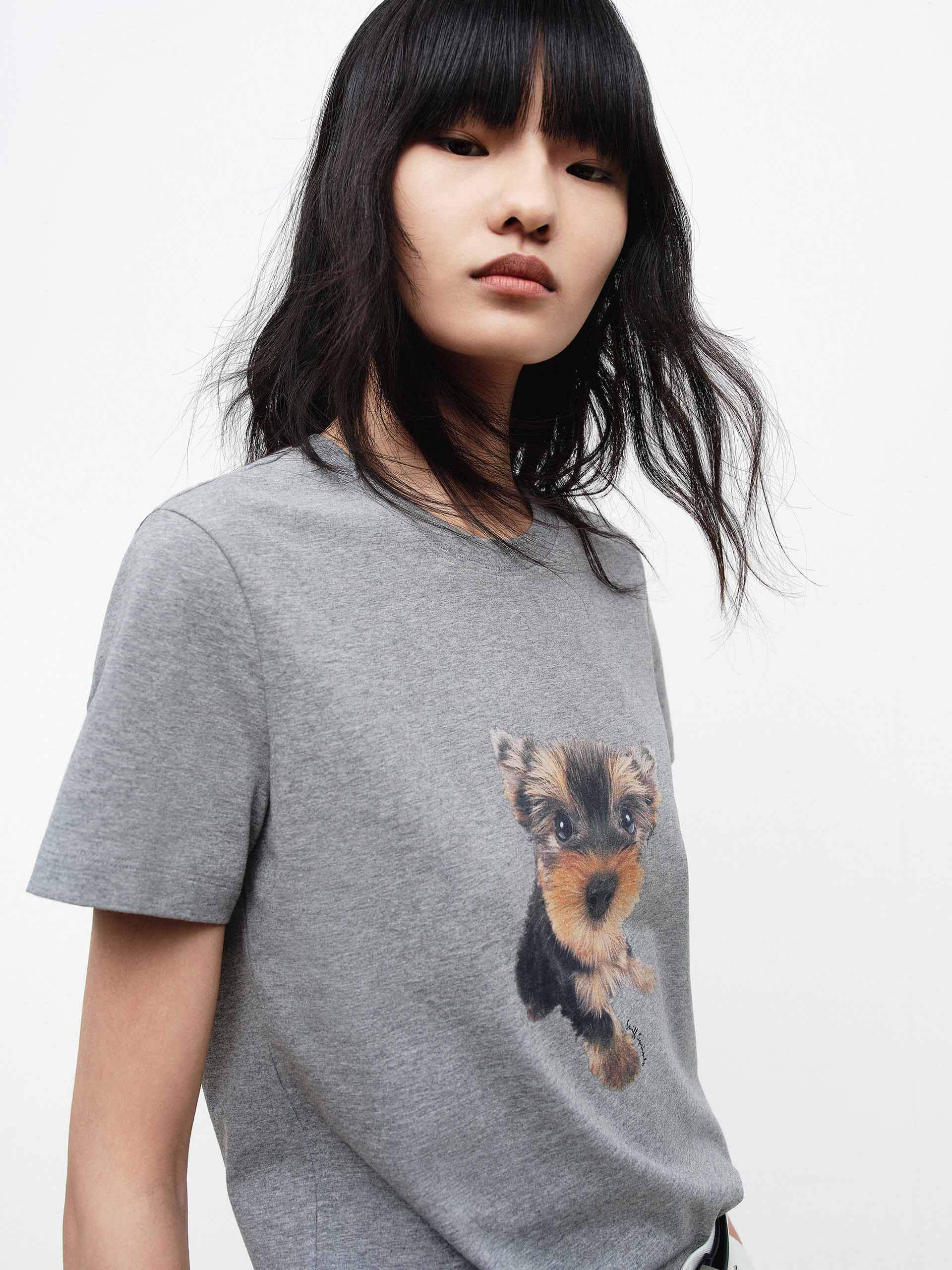Puppy Print Short Sleeve T-shirt - Image 15