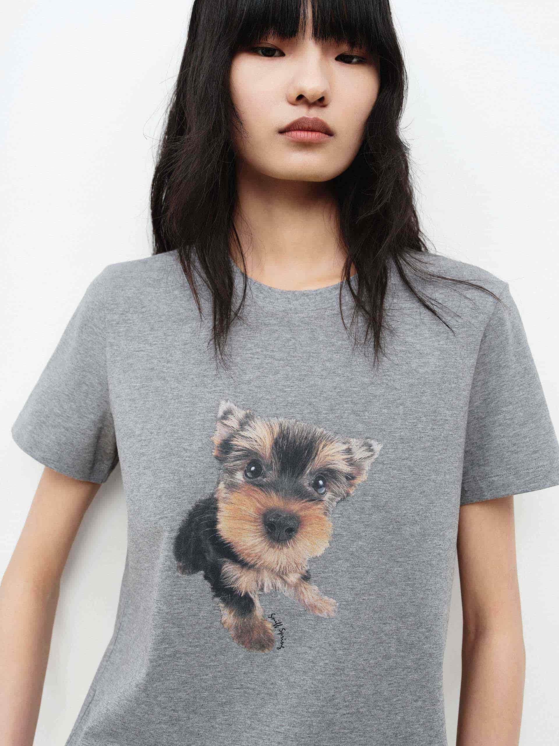 Puppy Print Short Sleeve T-shirt - Image 16