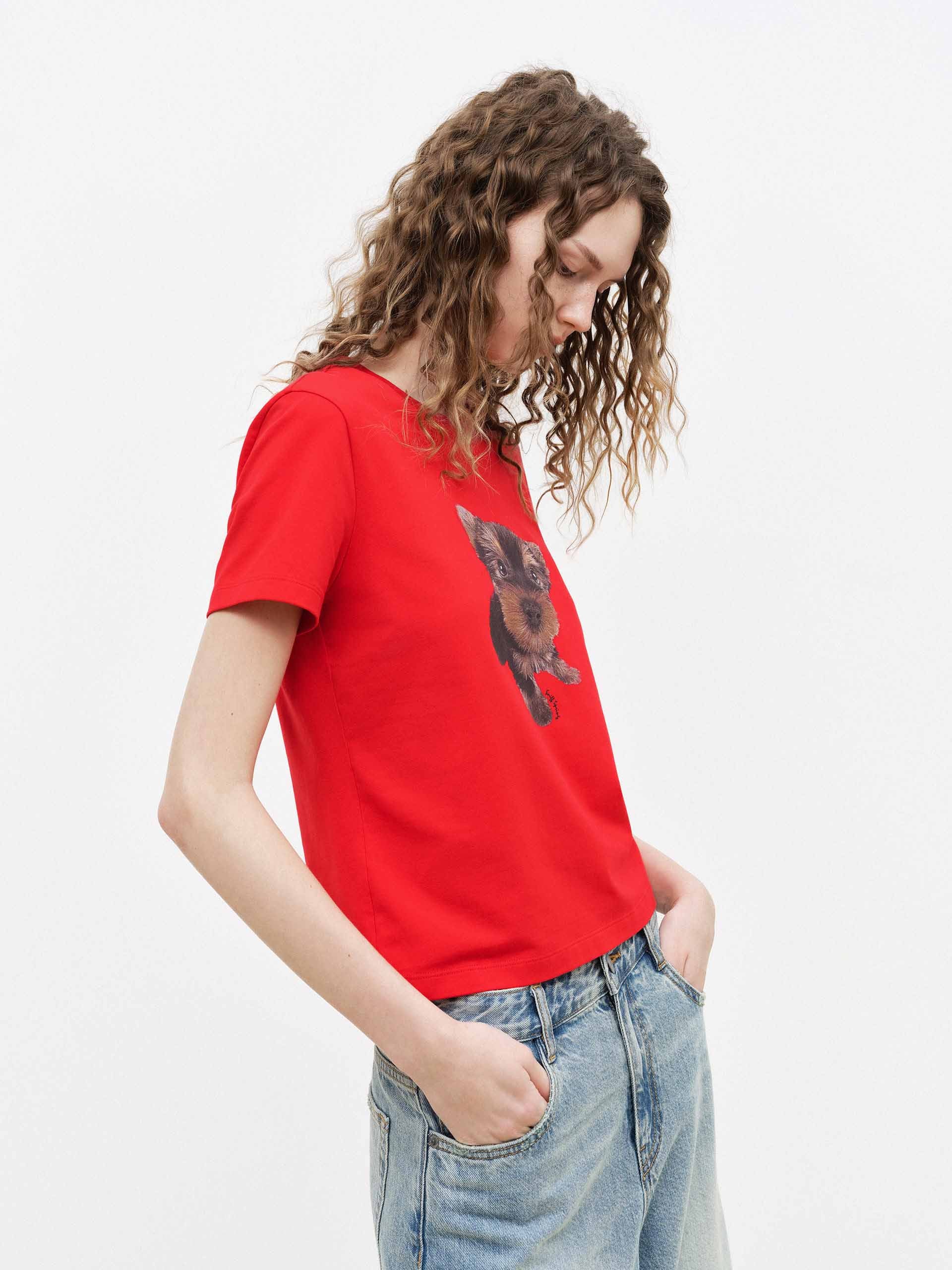 Puppy Print Short Sleeve T-shirt - Image 3