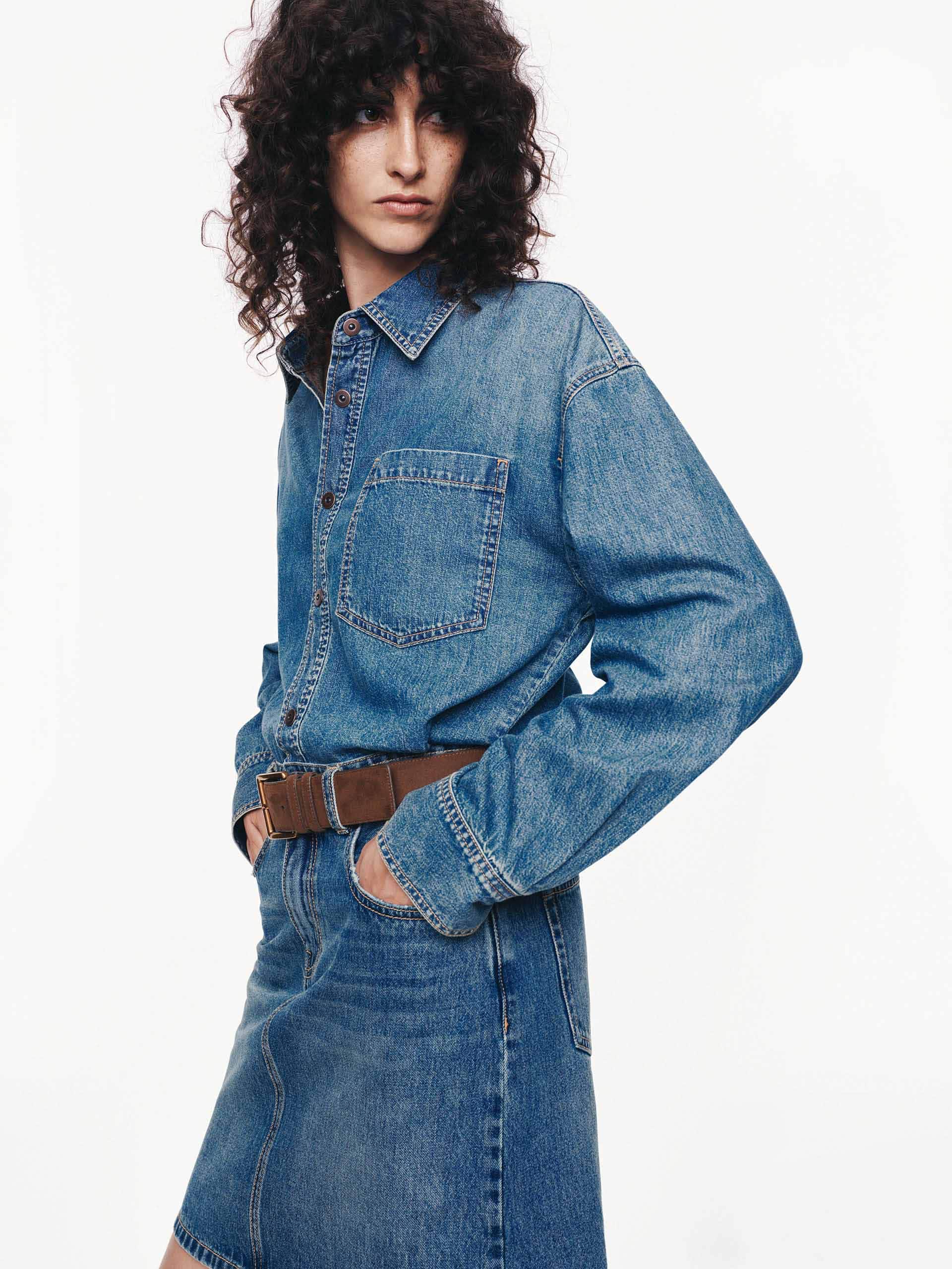 Pure Cotton Denim Dress - Image 7