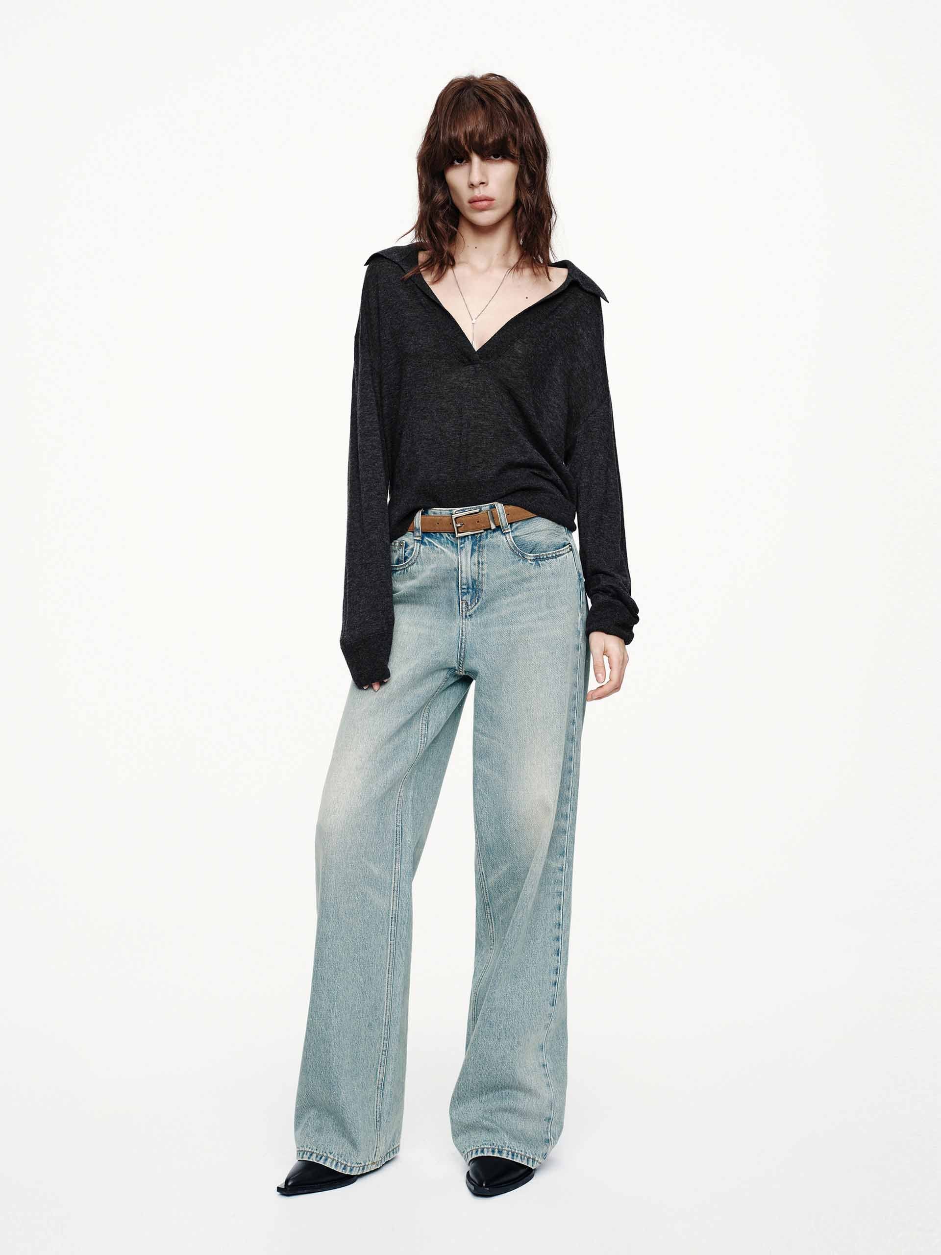 Pure Cotton Washed Jeans - Image 2
