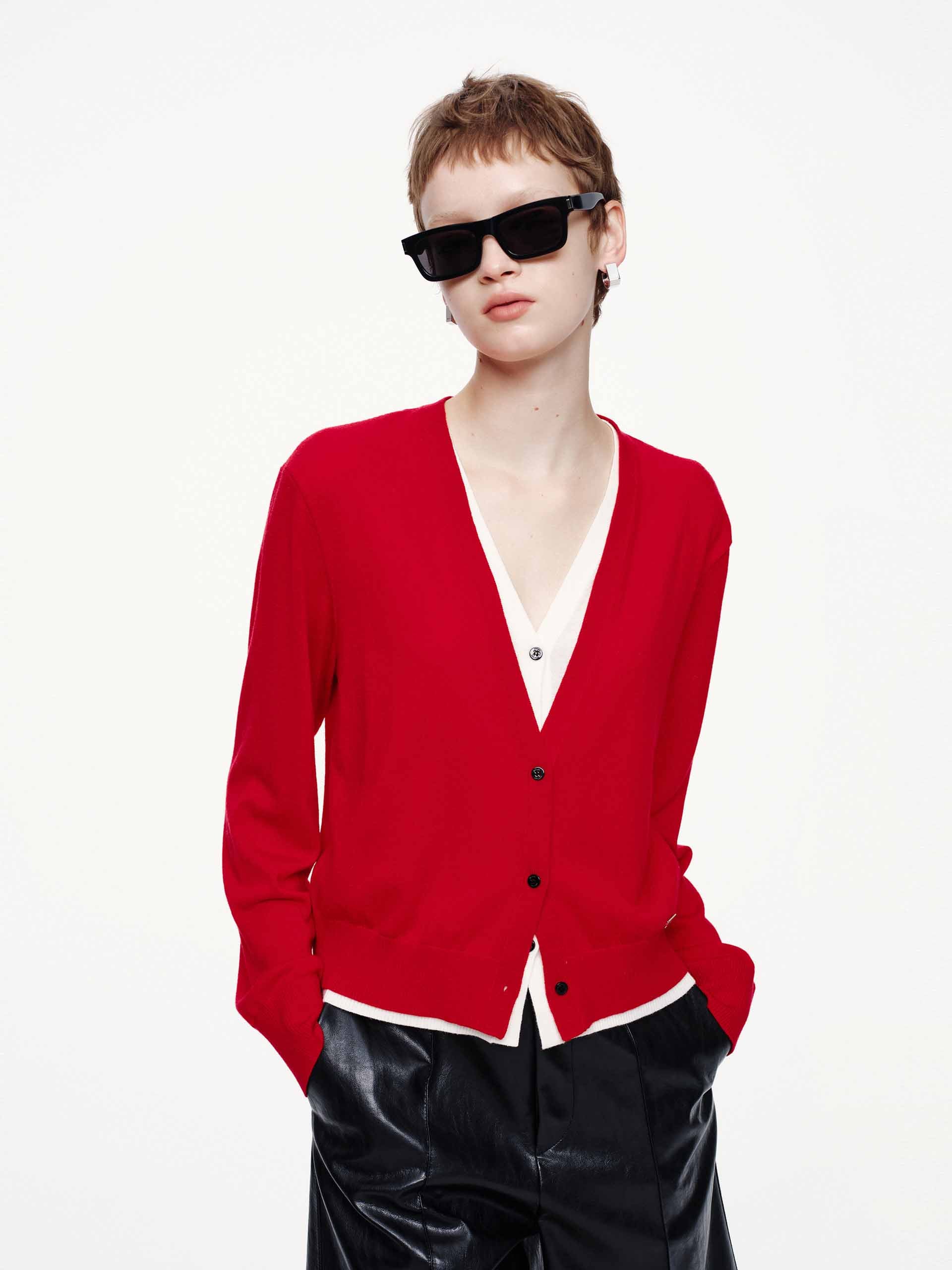 Pure Wool Layered Cardigan - Image 8
