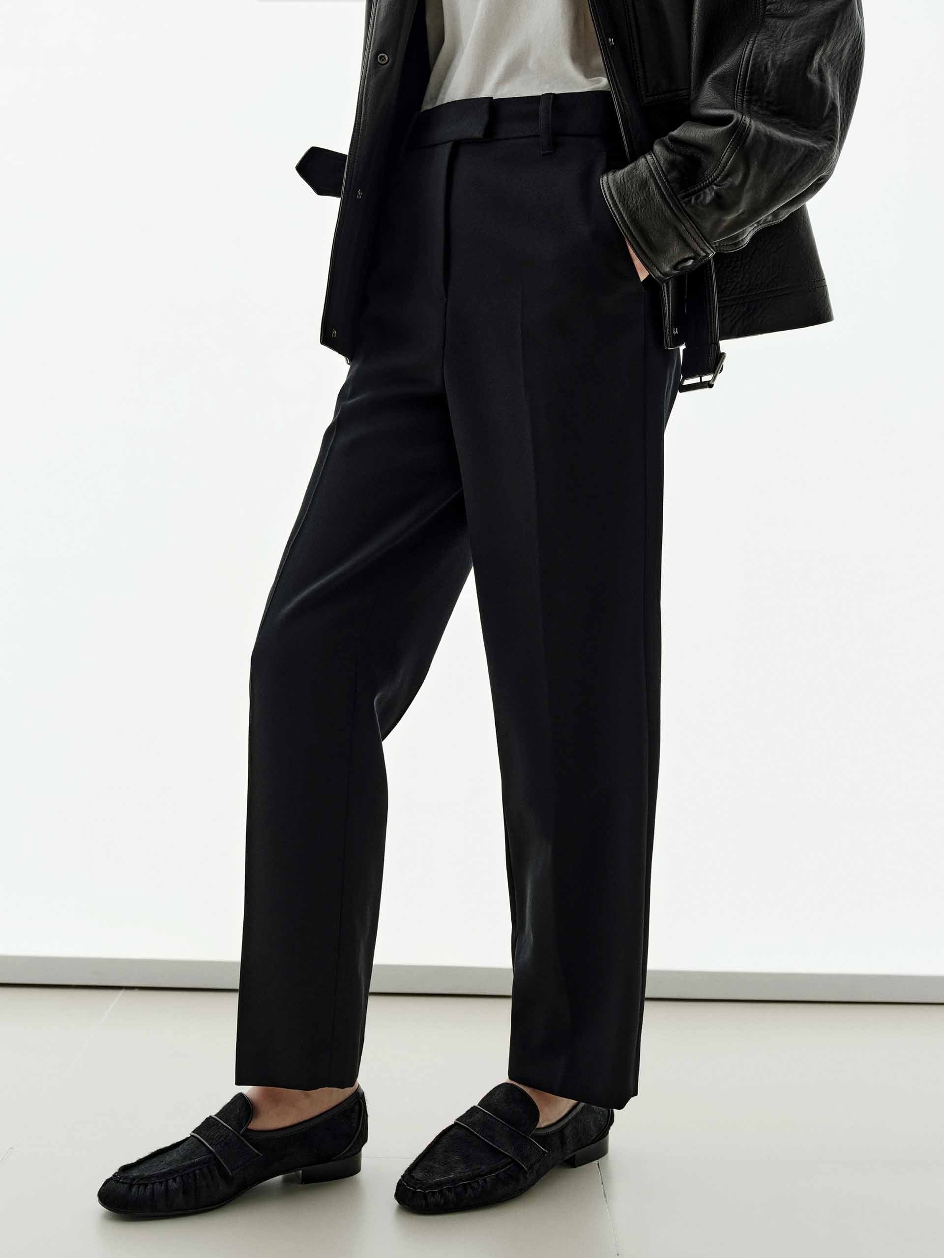 Pure Wool Tapered Trousers - Image 3