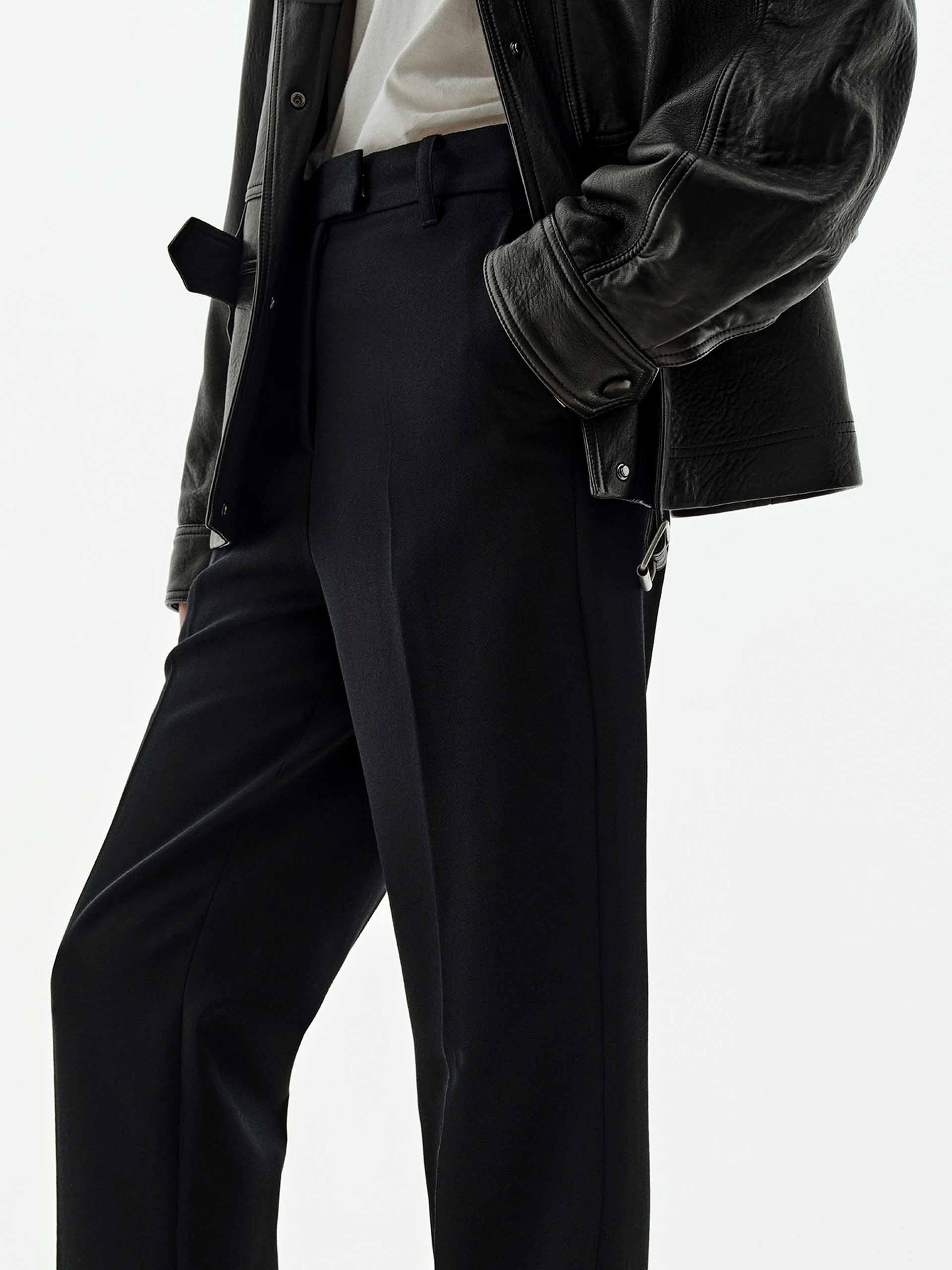 Pure Wool Tapered Trousers - Image 7