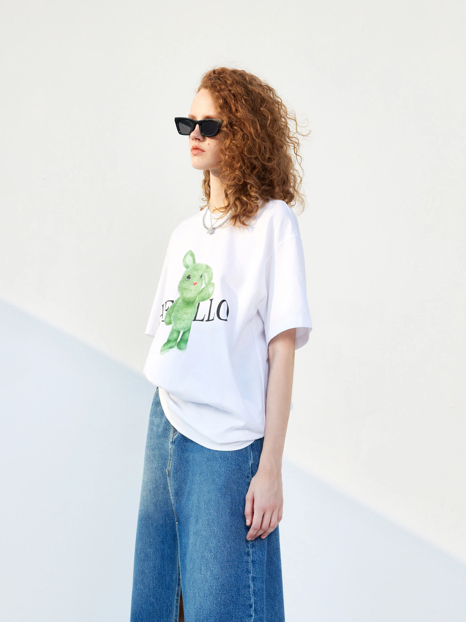 Rabbit Pattern Cotton T-shirt - Image 22