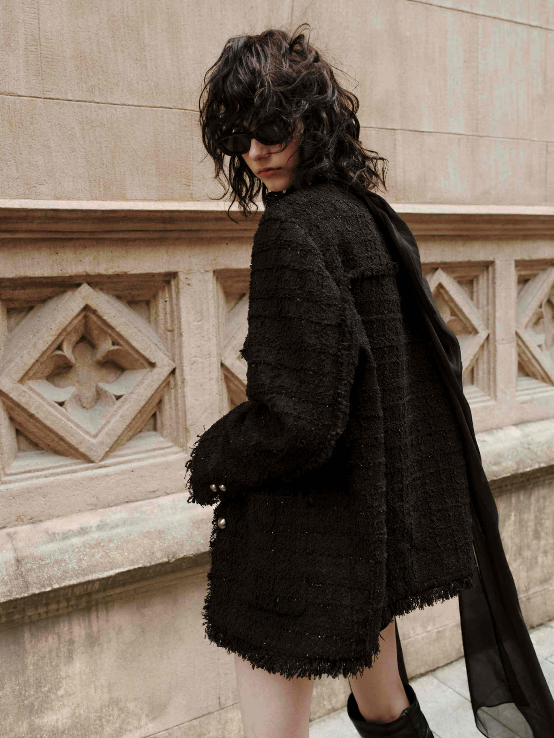 Raw Details Tweed Jacket - Image 3