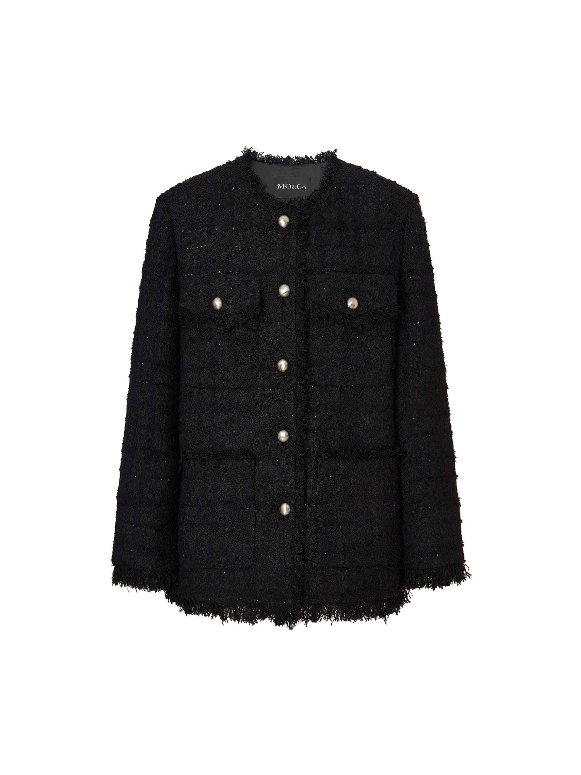 Raw Details Tweed Jacket - Image 8