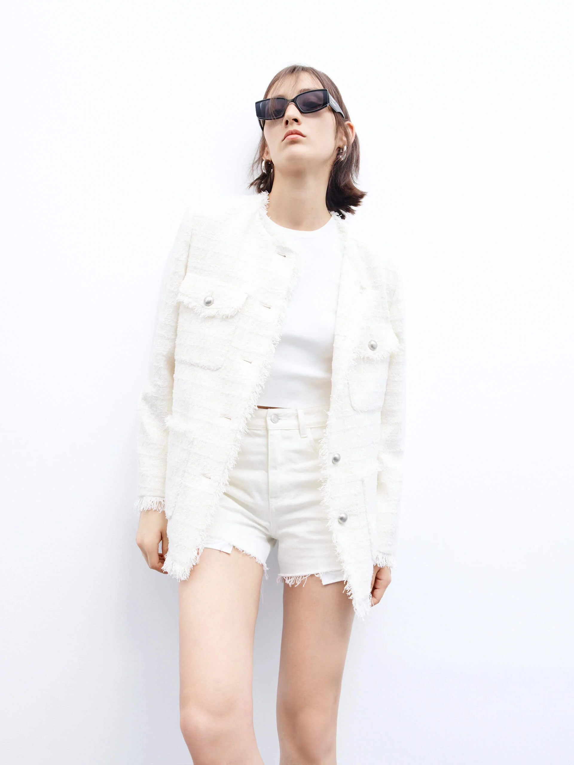 Raw Details Tweed Jacket - Image 9