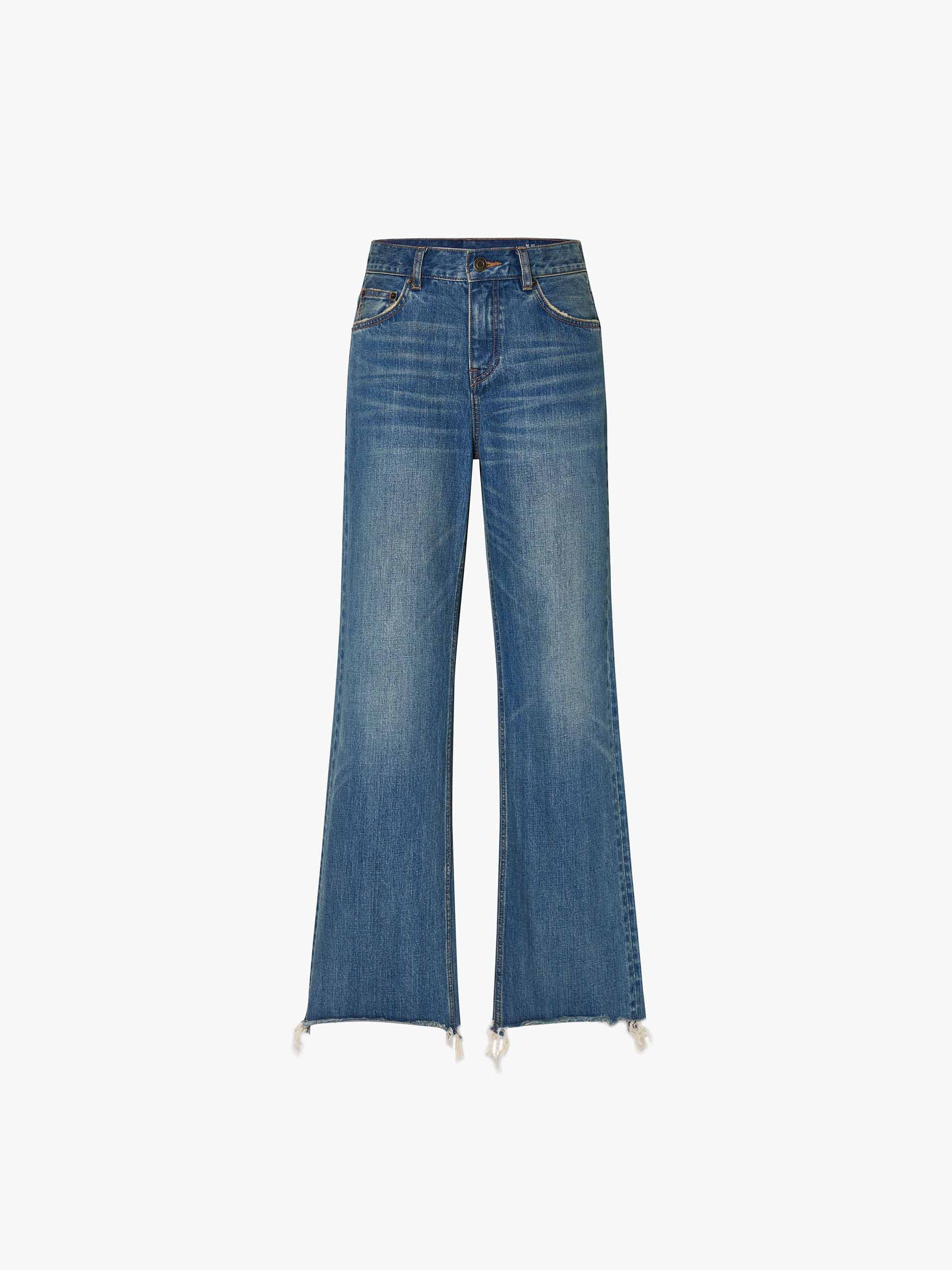 Raw Hem Cotton Jeans - Image 5