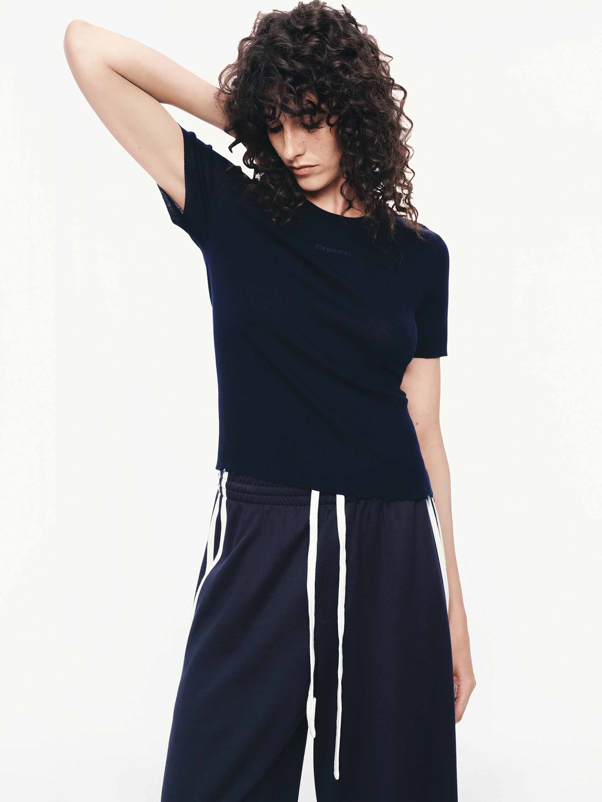 Raw Hem Crewneck Top - Image 8