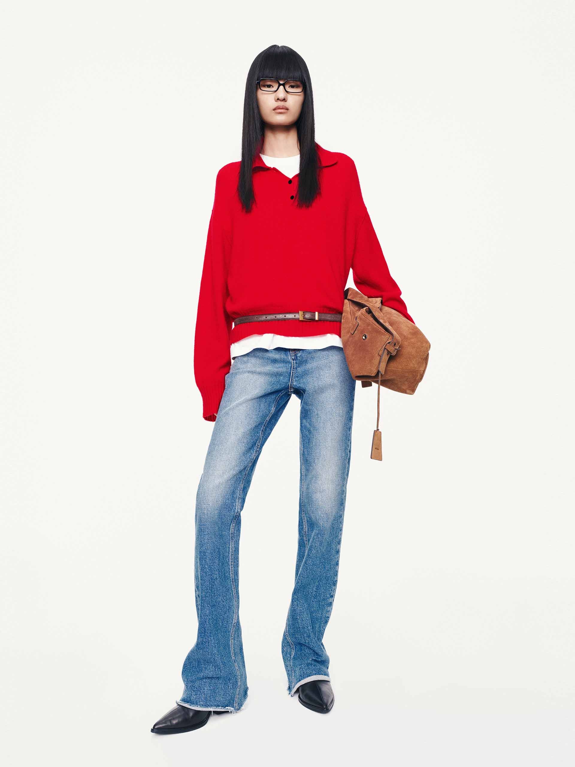 Raw Hem Flared Jeans - Image 2