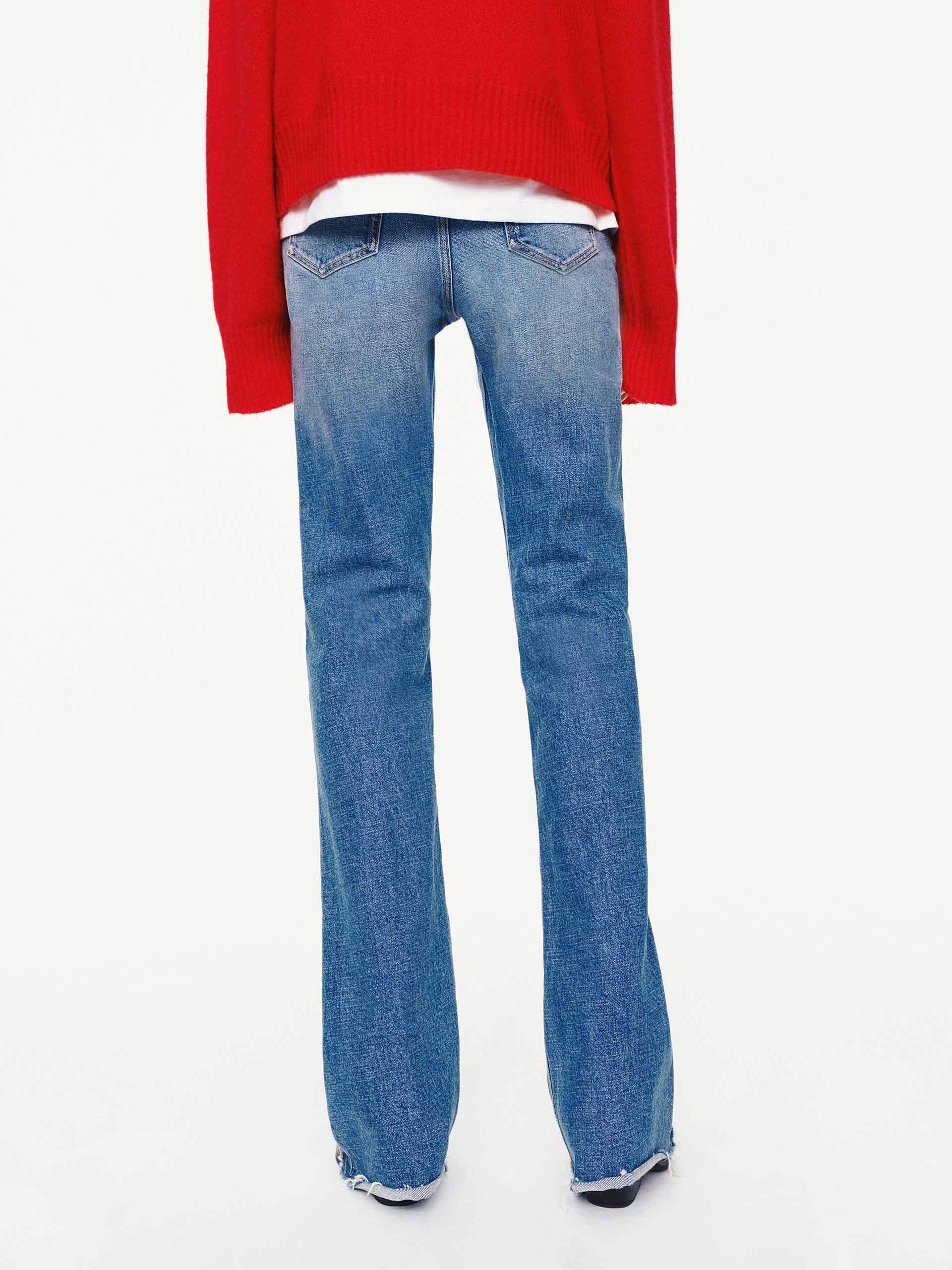 Raw Hem Flared Jeans - Image 3