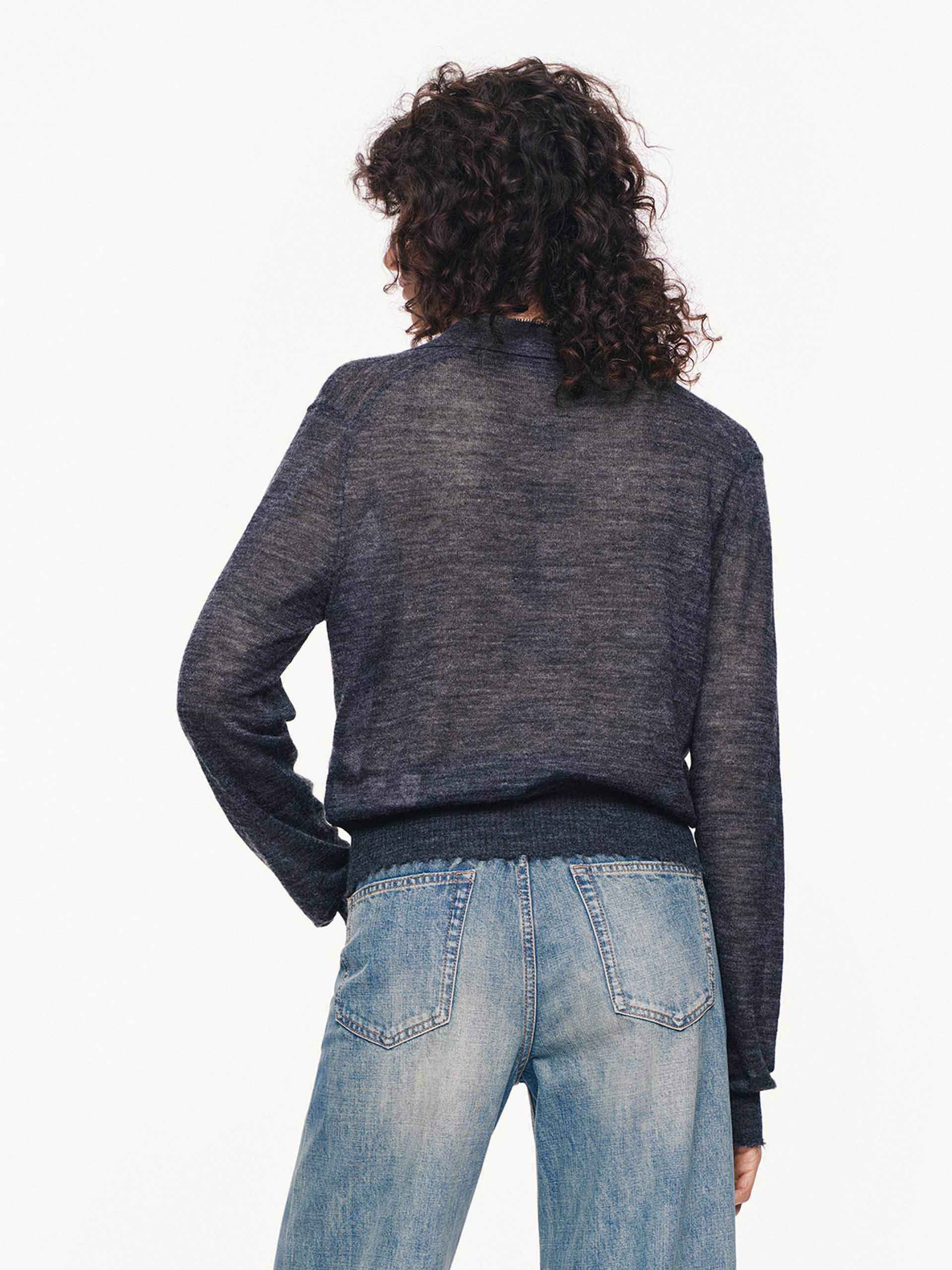 Raw Hem Knitted Cardigan - Image 14