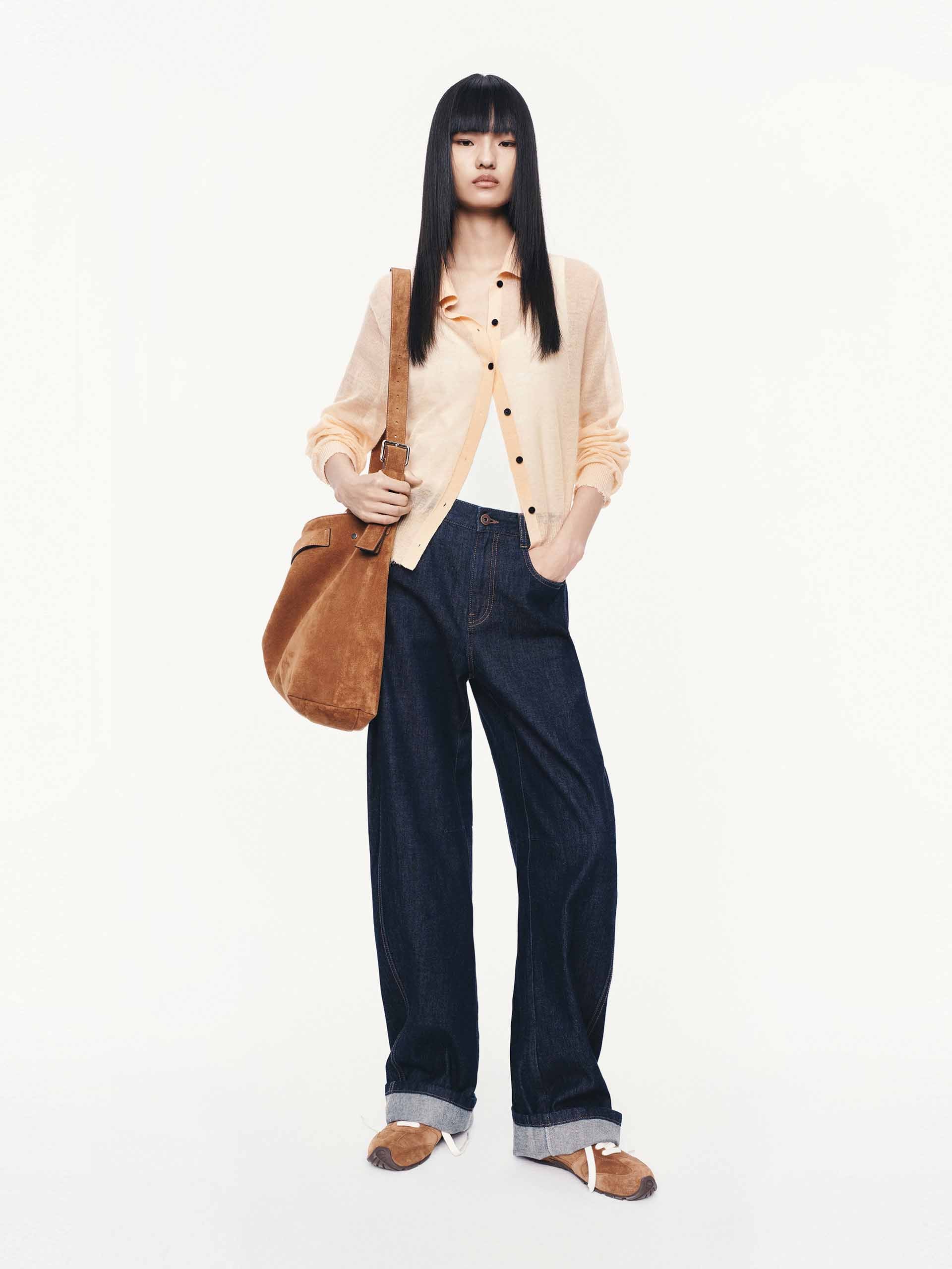 Raw Hem Knitted Cardigan - Image 2