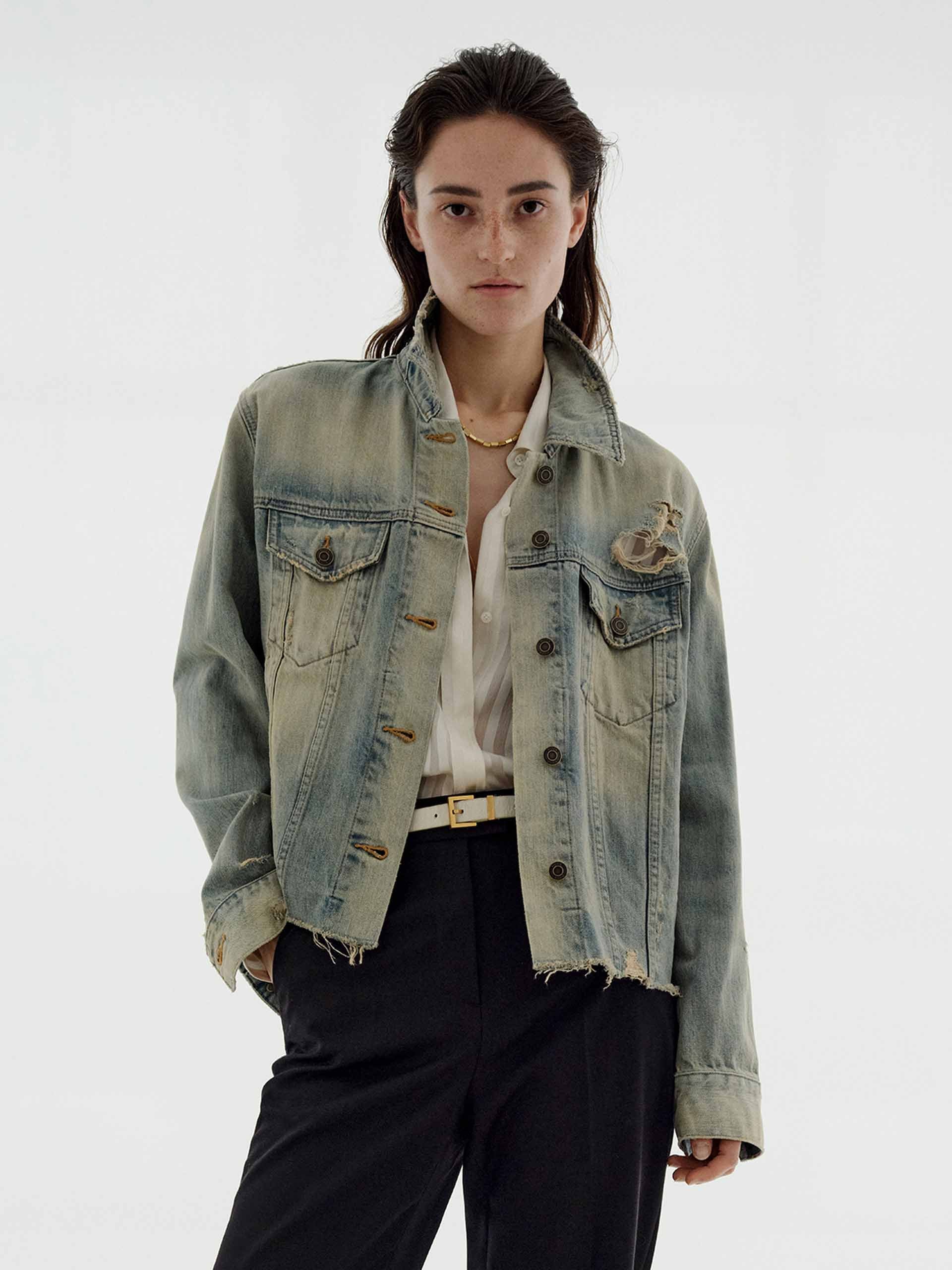 Raw Hem Denim Jacket
